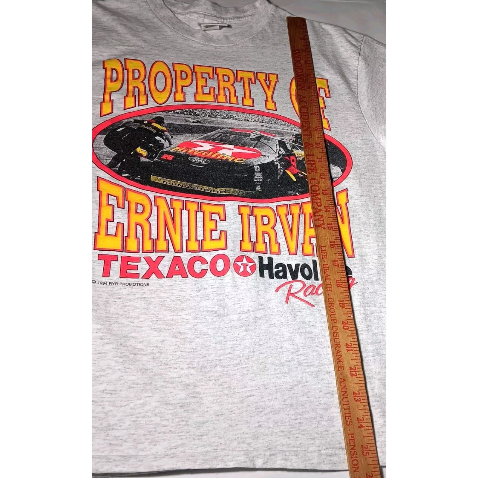 NASCAR Vintage NASCAR Ernie Irvan T-Shirt Men M Gray Race Car Motorsports Neon Robert Yates Size US M / EU 48-50 / 2 - 6 Thumbnail