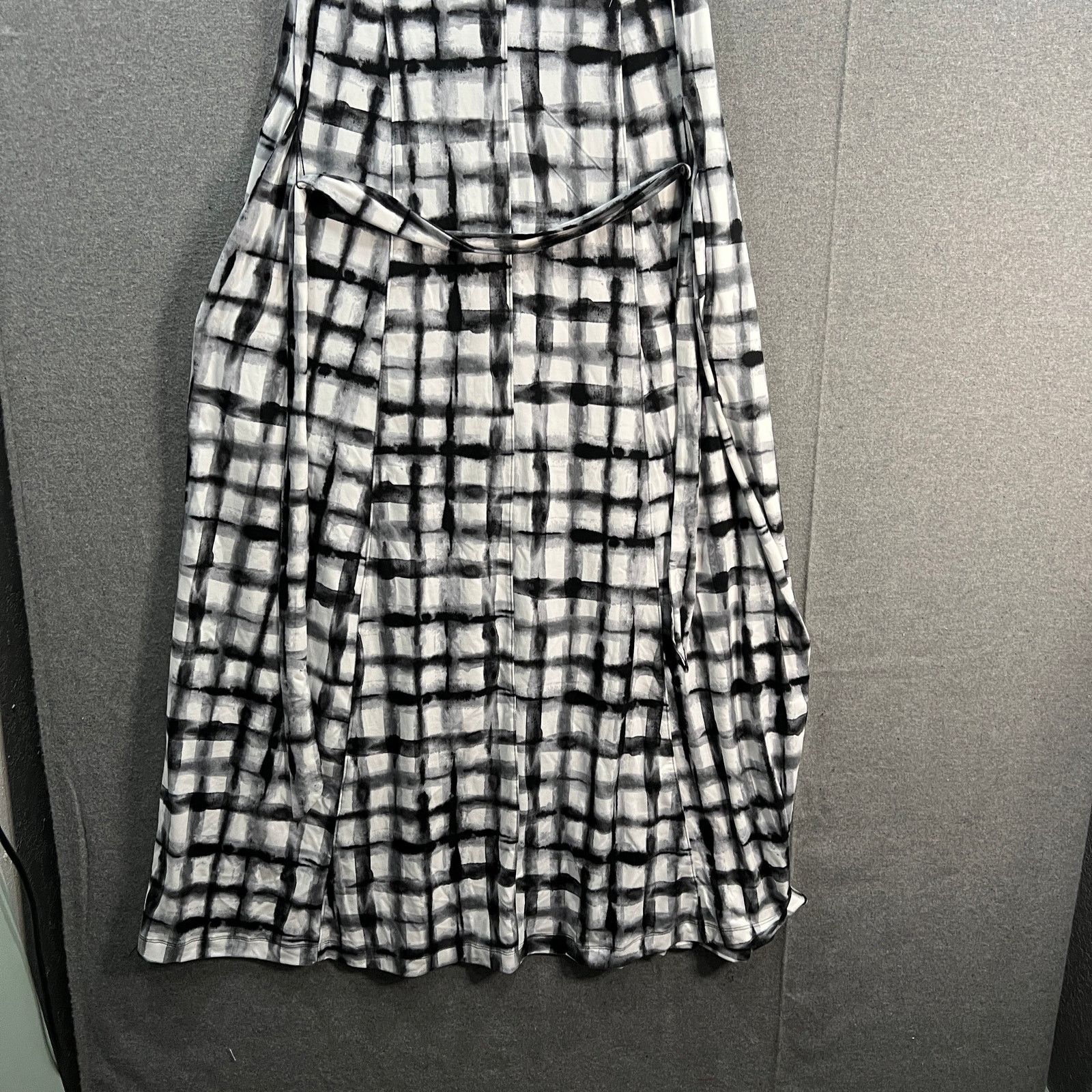 Other Cuddl Duds Flexwear Paneled Maxi Dress Black Gingham Size XS / US 0-2 / IT 36-38 - 9 Thumbnail