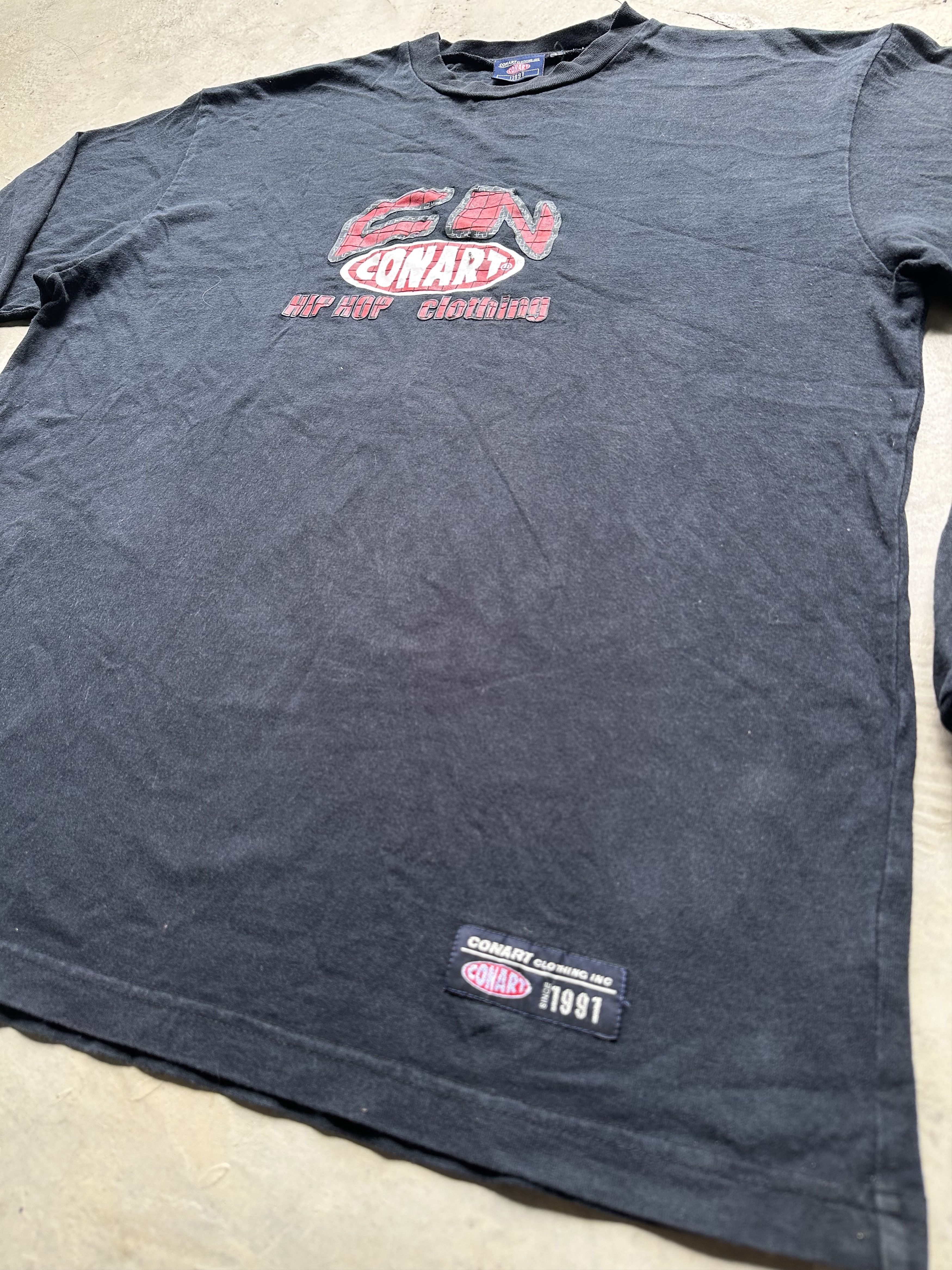 Vintage Vtg Conart 1991 HipHop Clothing Power Black Mind Is Endless Size US L / EU 52-54 / 3 - 3 Thumbnail