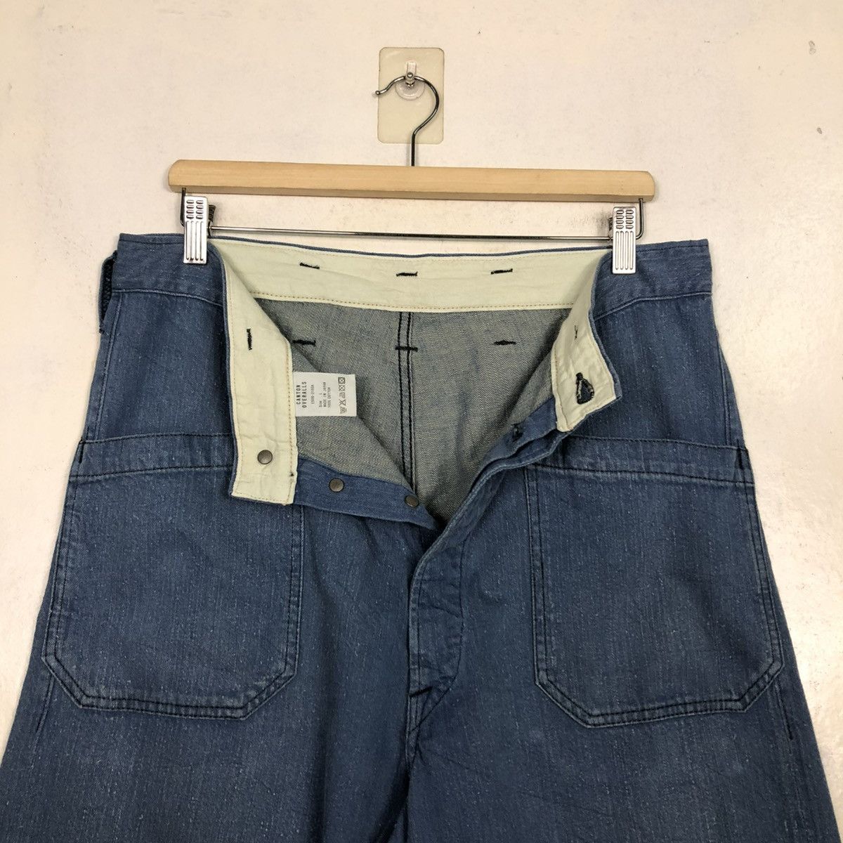 Japanese Brand 🔥VINTAGE CANTON OVERALLS PANTS INDIGO UNION MADE Size US 34 / EU 50 - 20 Thumbnail