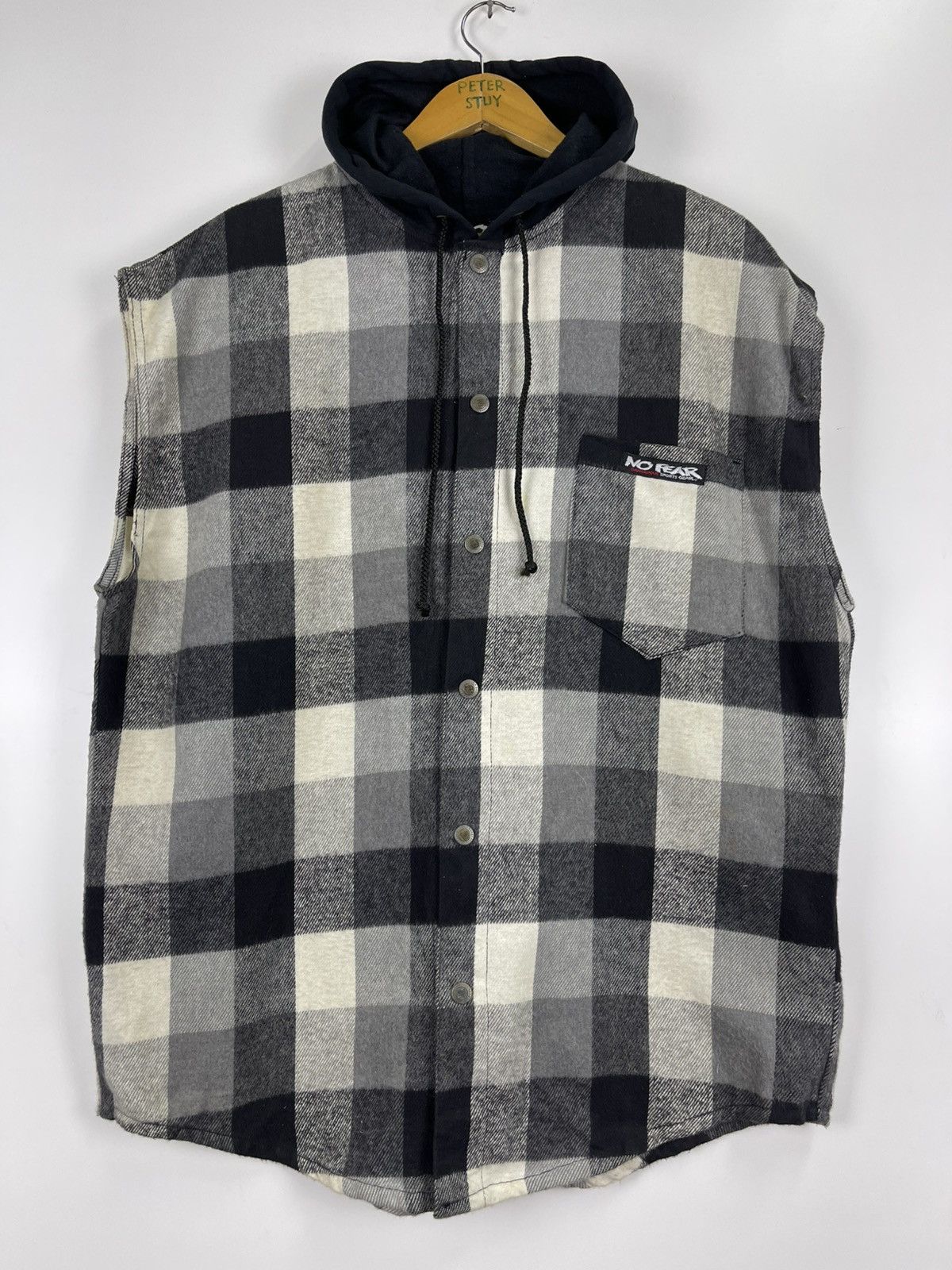 No Fear Vintage No Fear Vest Jacket with Hoodies Size US L / EU 52-54 / 3 - 3 Thumbnail