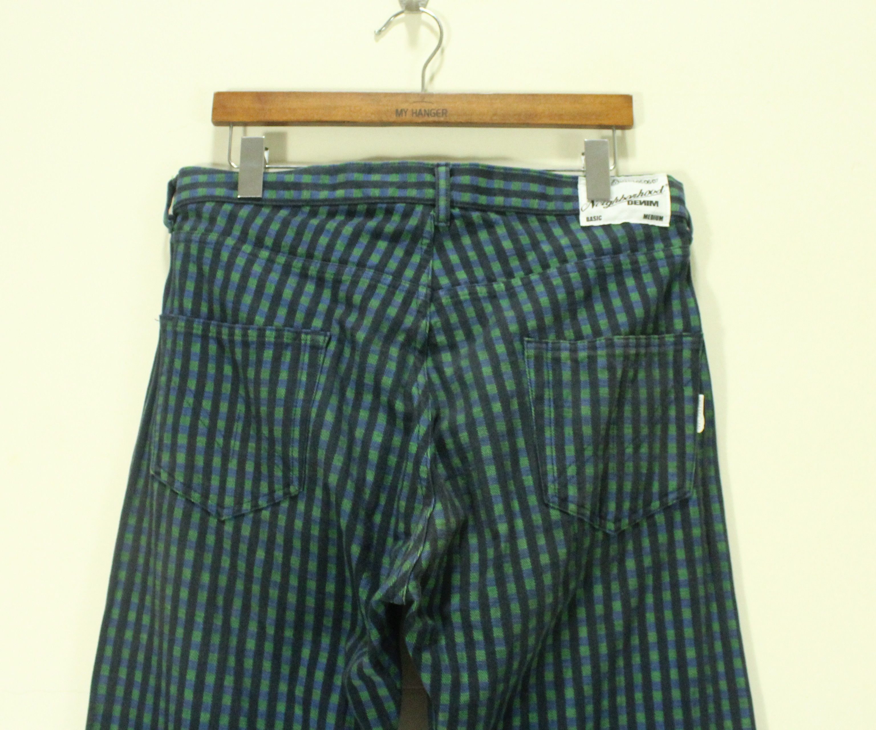 Neighborhood Vintage NEIGHBORHOOD Denim 2002 Woven Striped Plaid Size US 33 - 9 Thumbnail
