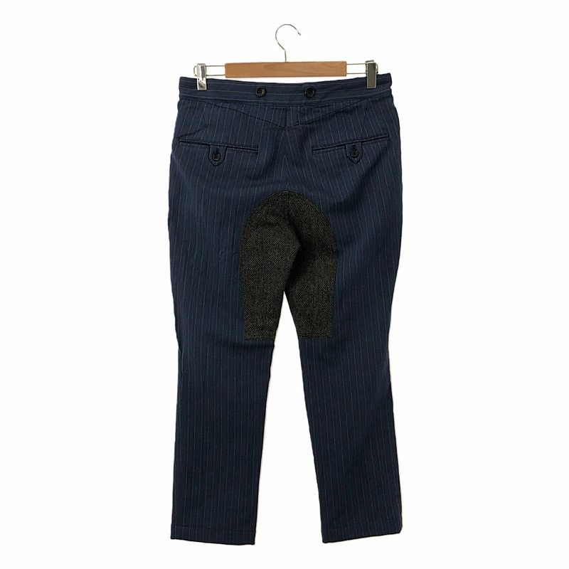 Comme des Garcons Casual Pants switching polyester slacks zipper stripe Navy Size US 32 / EU 48 - 2 Thumbnail
