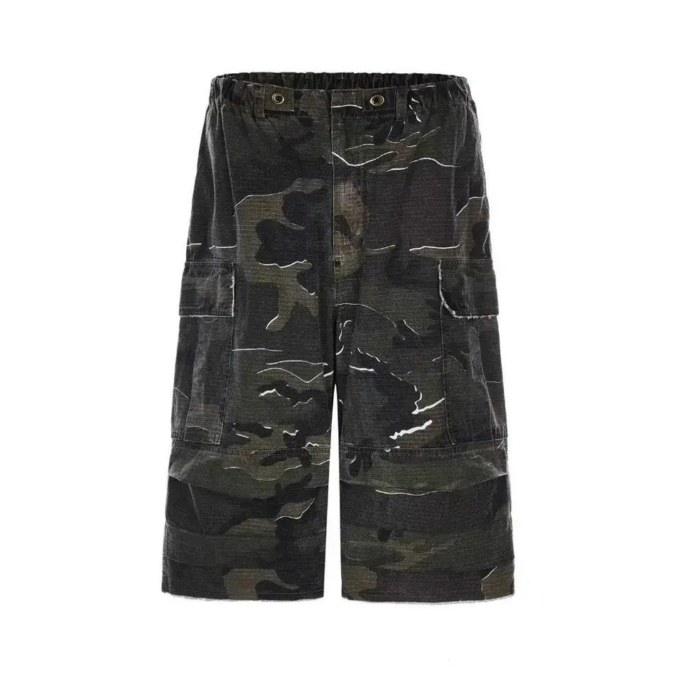 Japanese Brand × Jean Streetwear Washed Retro Camouflage Baggy Jorts Shorts Size US 32 / EU 48 - 6 Thumbnail