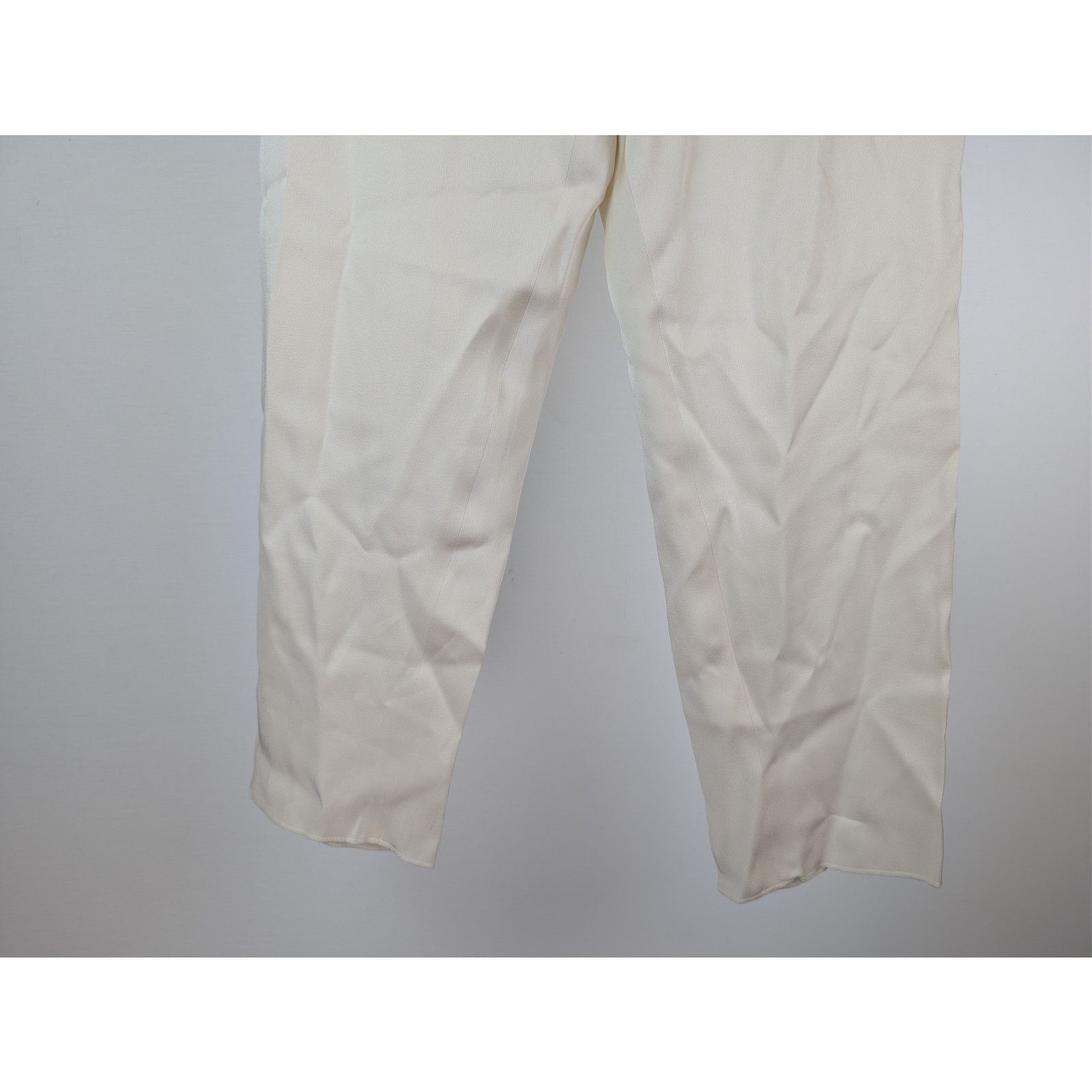 Saint Laurent Paris o1rshd1 Satin Crepe Pants in Craie Size US 38 / EU 54 - 4 Thumbnail