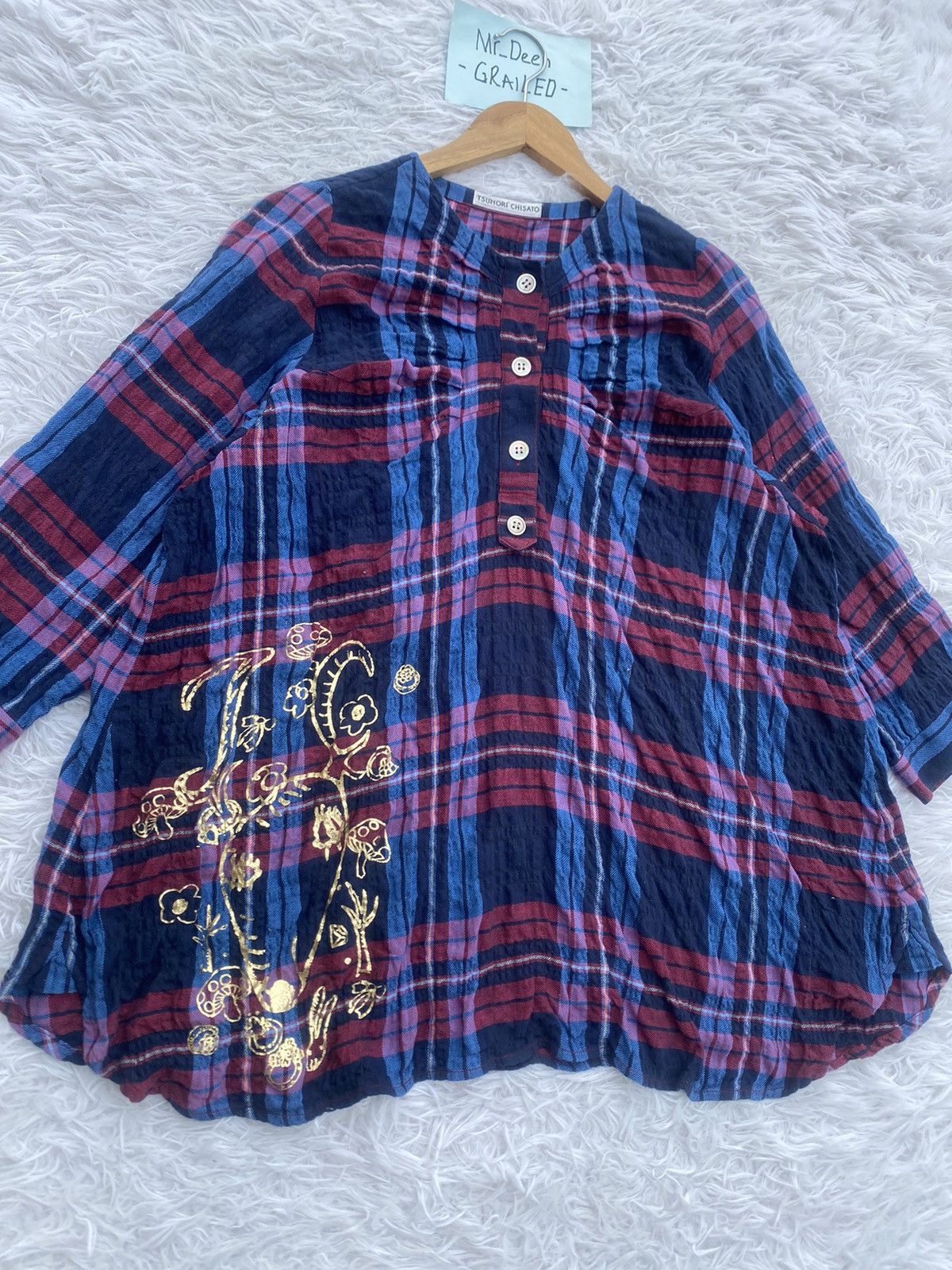 Issey Miyake Rare Tsumori Chisato x Issey Miyake Checkered Blouse Shirt Size M / US 6-8 / IT 42-44 - 4 Thumbnail