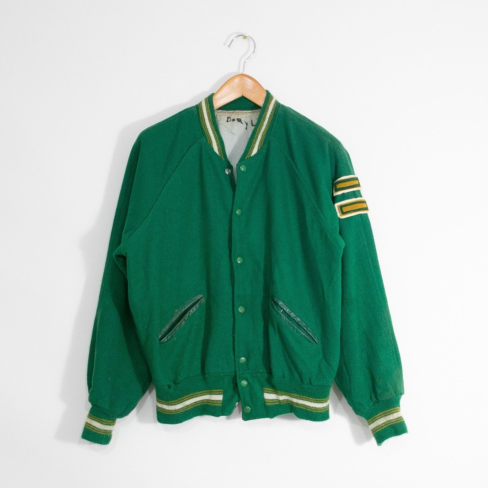 Vintage Vintage 60s Varsity Wool Letterman Jacket Medium Thrashed Size US M / EU 48-50 / 2 - 1 Thumbnail