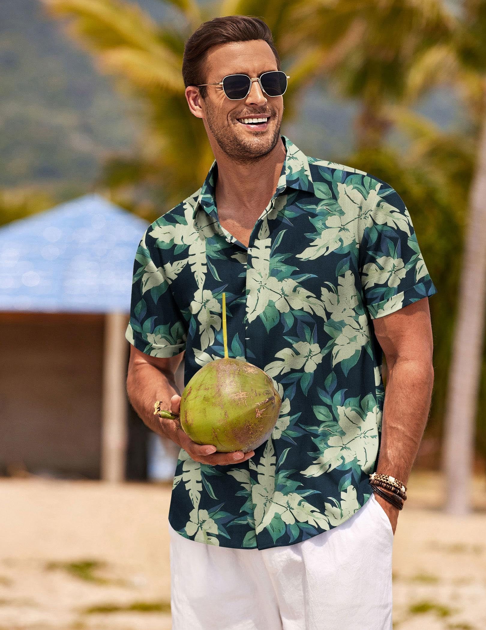 Other Men's linen beach summer shirt Size US L / EU 52-54 / 3 - 1 Thumbnail