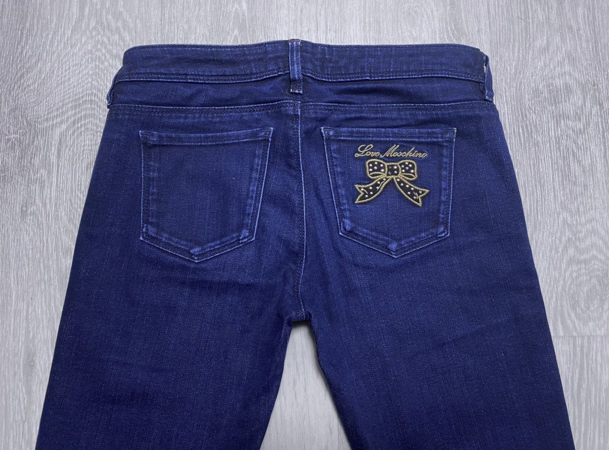 Love Moschino Love Moschino Navy Jeans Denim Embroidered Logo Streetwear Size 25" / US 0 / IT 36 - 24 Thumbnail