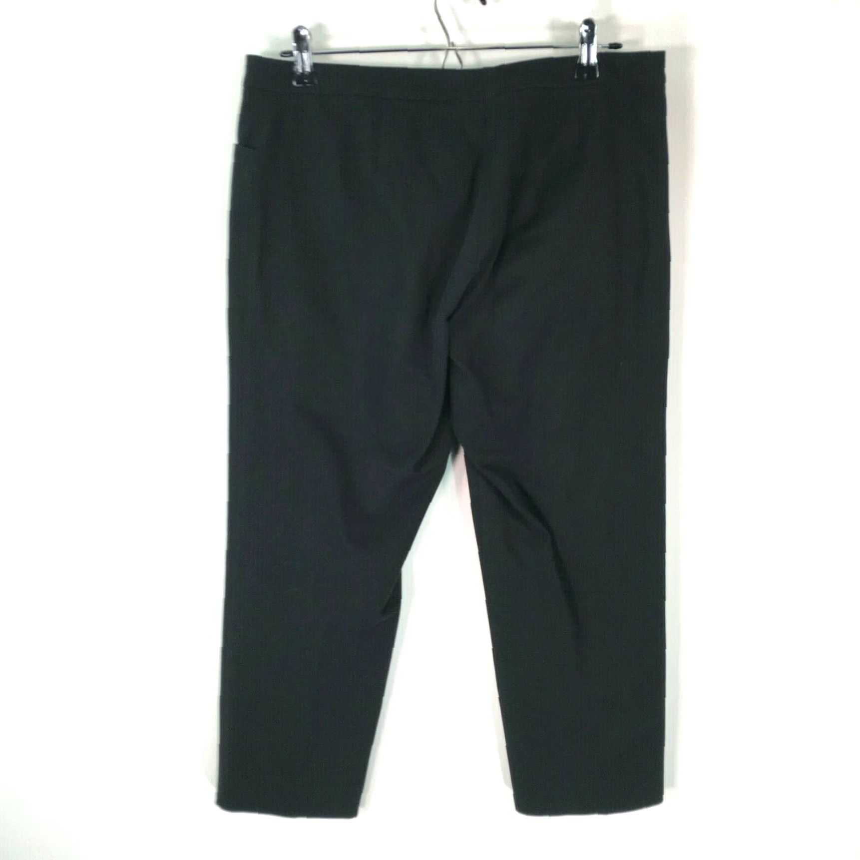Vintage Evelyn & Arthur Womens Capri Pants Black 8 Casual Regular Flat Front Pant Size 8 Size 30" / US 8 / IT 44 - 2 Thumbnail