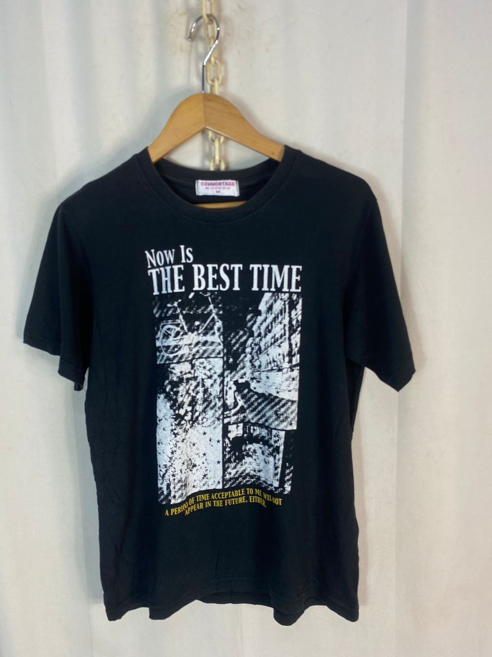 Japanese Brand “Now is the best time”printed tshirt by commontage Size US S / EU 44-46 / 1 - 1 Thumbnail