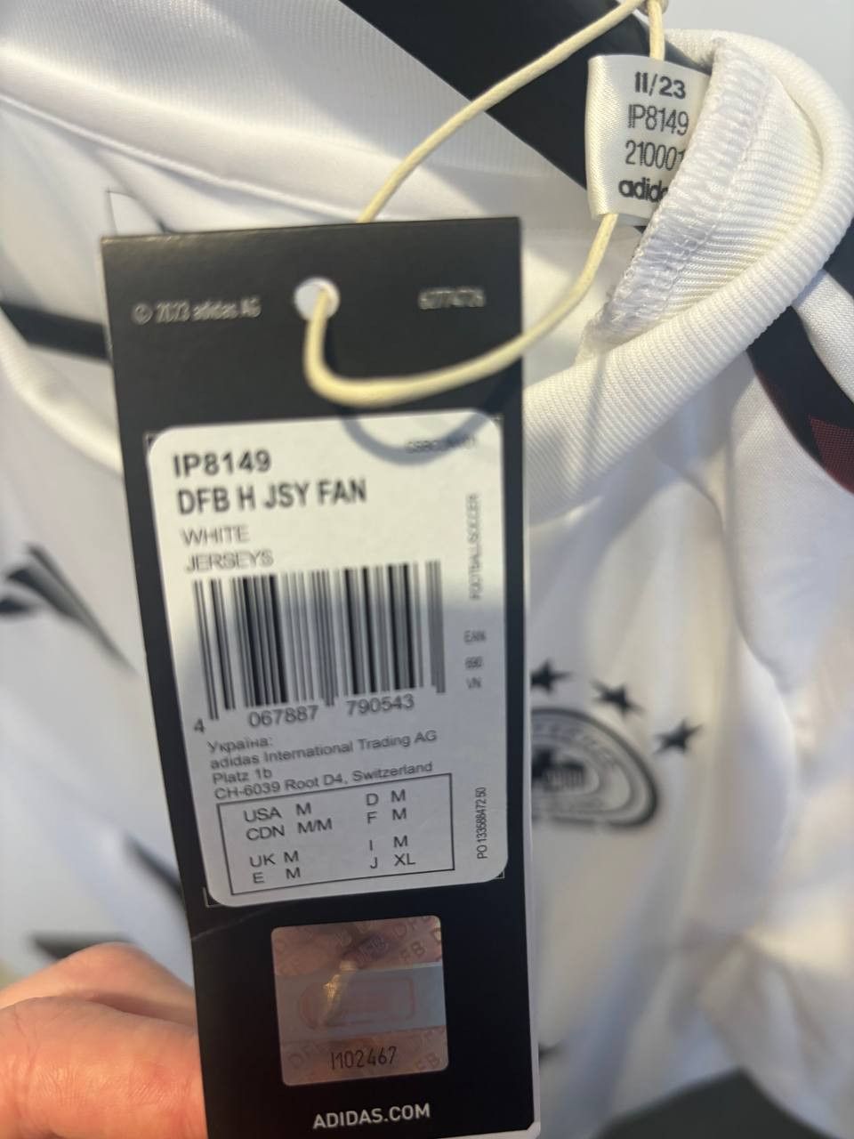 Adidas 2024 ADIDAS GERMANY HOME FOOTBALL SHIRT SOCCER JERSEY Size US M / EU 48-50 / 2 - 4 Thumbnail