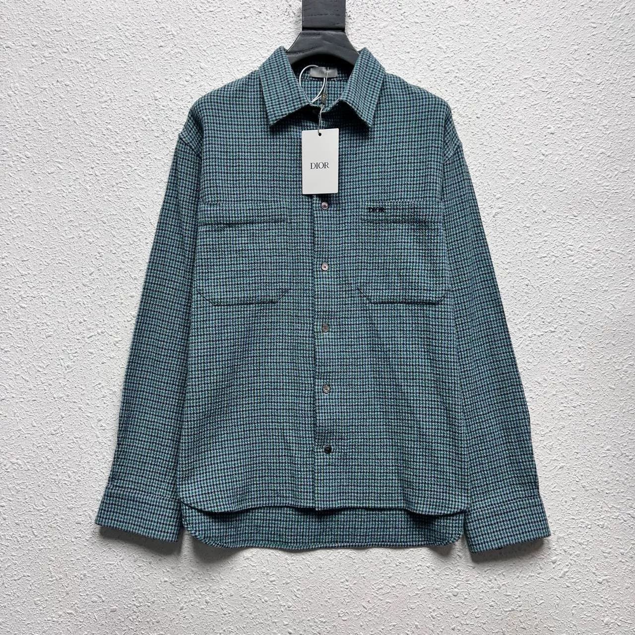 Dior dior ss23 embroidered logo plaid long sleeve shirt Size US M / EU 48-50 / 2 - 1 Thumbnail