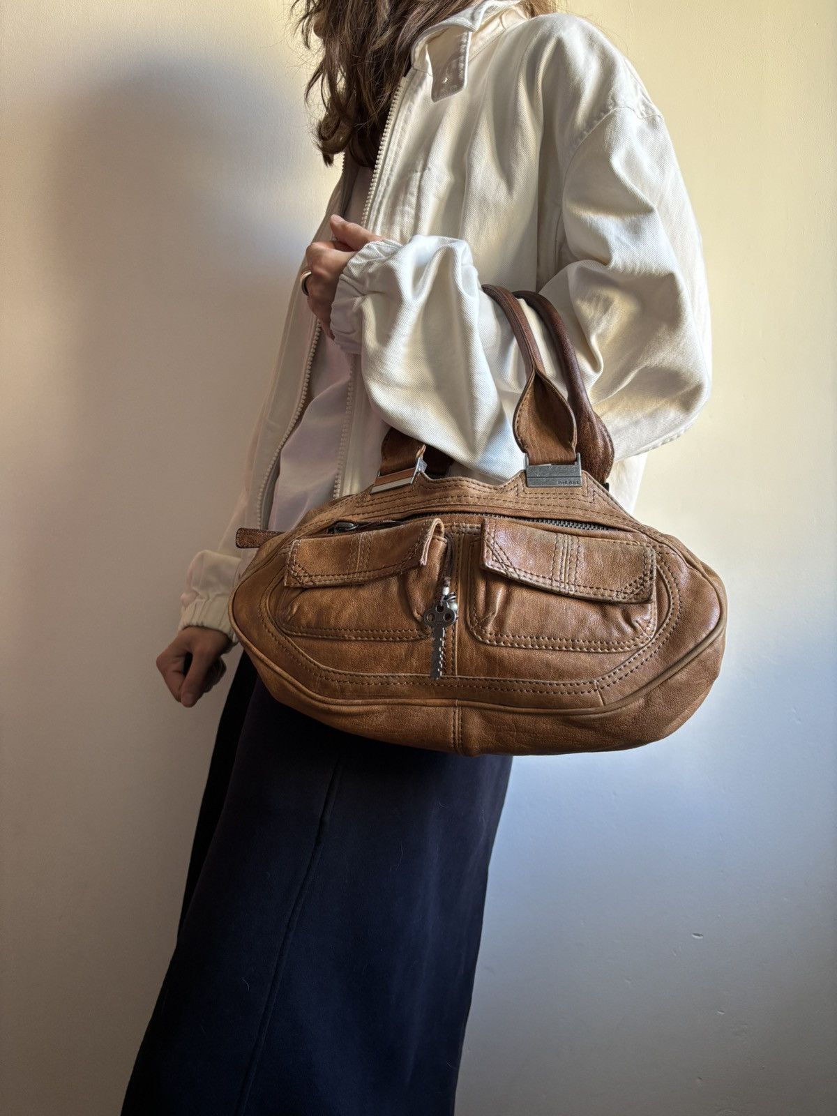 Diesel Vintage Diesel Genuine Leather Shoulder Bag Y2K rare Size ONE SIZE - 2 Thumbnail