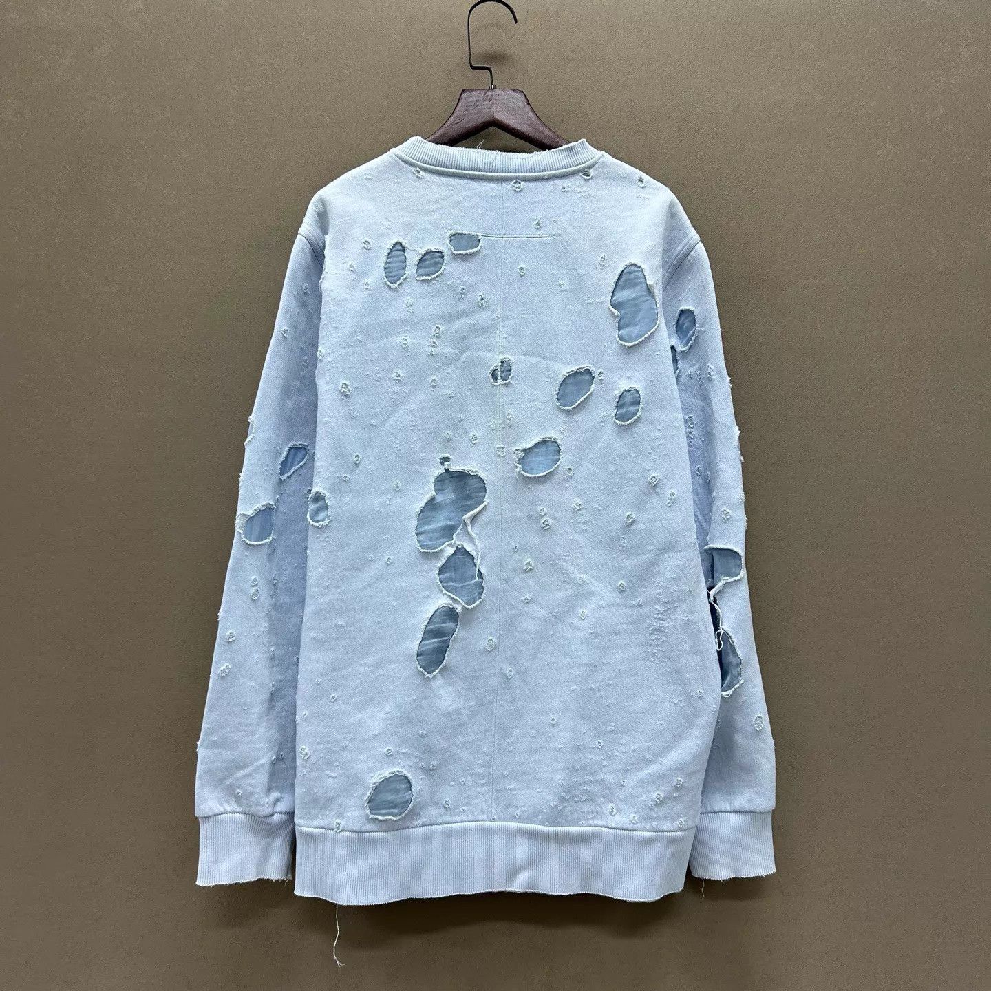 Givenchy Givenchy Muted Blue Ripped Logo Hoodie M 99 New Size M / US 6-8 / IT 42-44 - 2 Thumbnail