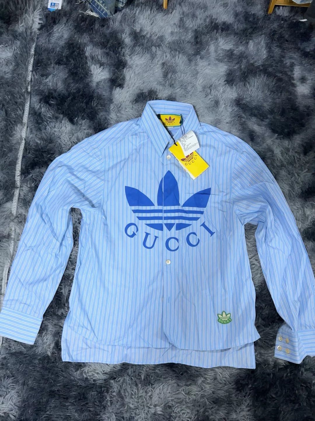 Gucci gucci x adidas striped long sleeve shirt Size US M / EU 48-50 / 2 - 1 Thumbnail