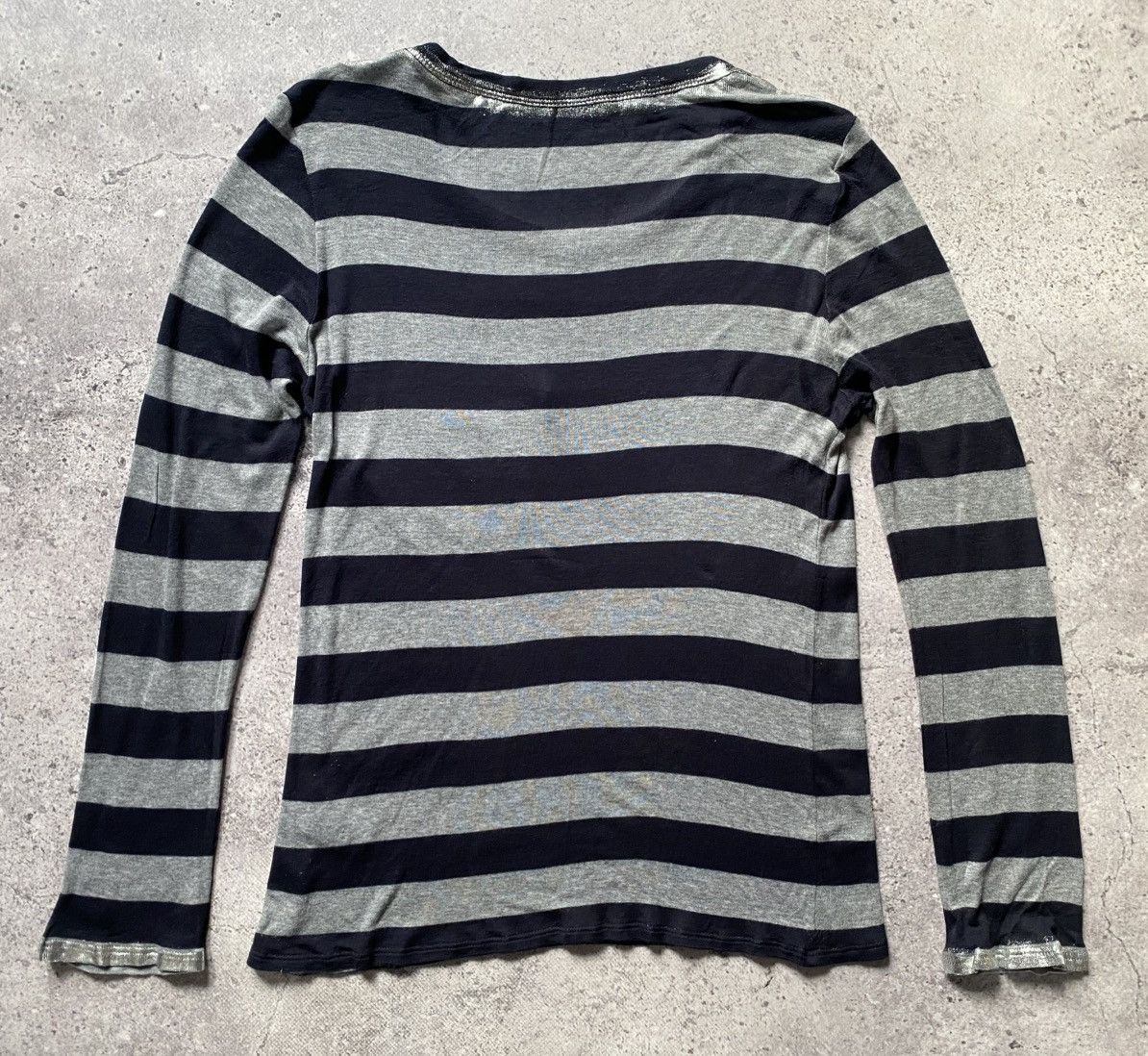 Zadig & Voltaire Zadig & Voltaire Long Sleeve Xs Stripe Modal Avant Garde Size XS / US 0-2 / IT 36-38 - 11 Thumbnail