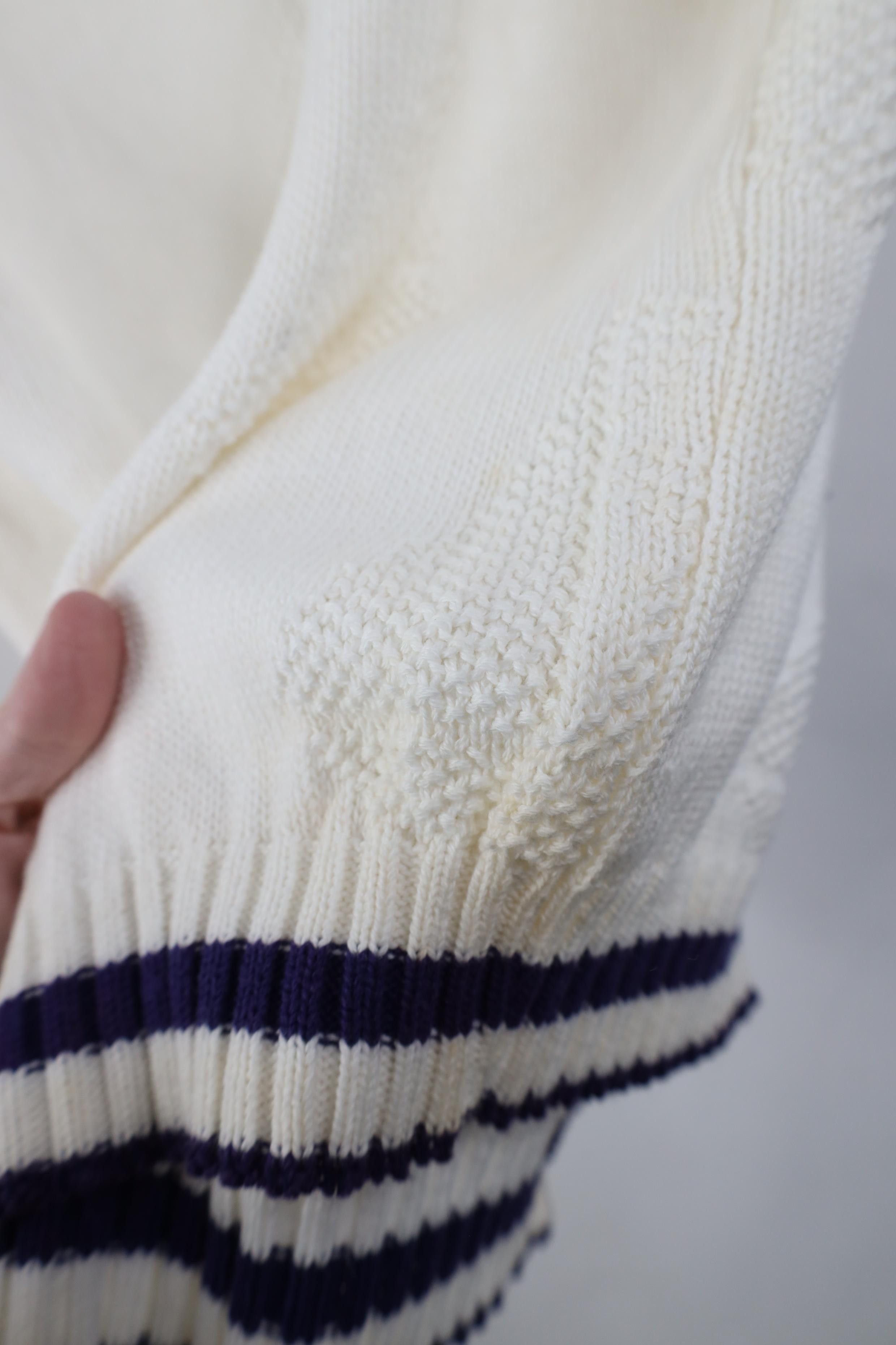 Vintage Deadstock Vintage 70s Streetwear Knit Sweater White USA Size M / US 6-8 / IT 42-44 - 9 Thumbnail