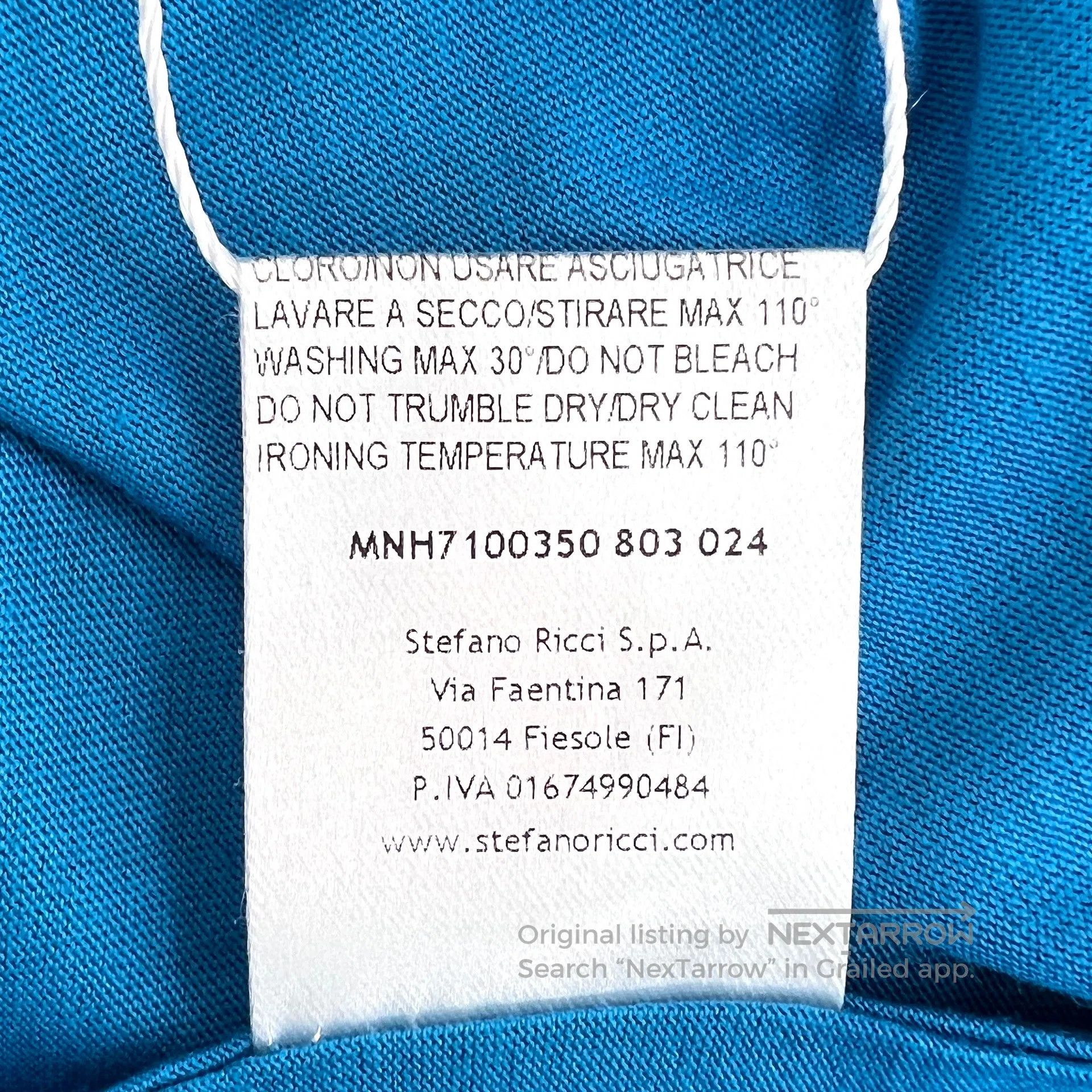 Stefano Ricci Stefano Ricci Blue Eagle Logo Embroidered Cotton Round Nec Size US XS / EU 42 / 0 - 9 Thumbnail