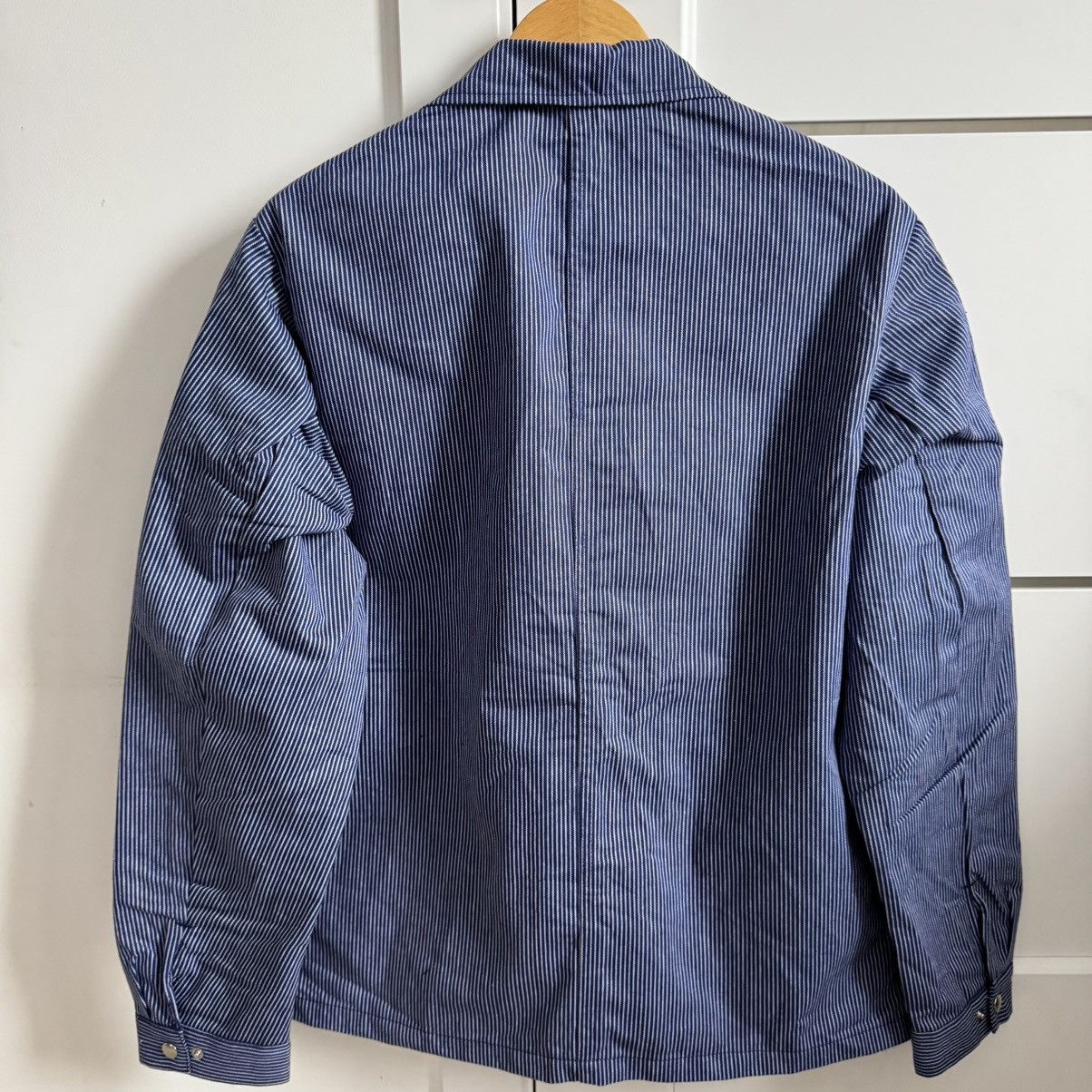 Vintage Spilag vintage deadstock striped chore works jacket Size US M / EU 48-50 / 2 - 10 Thumbnail