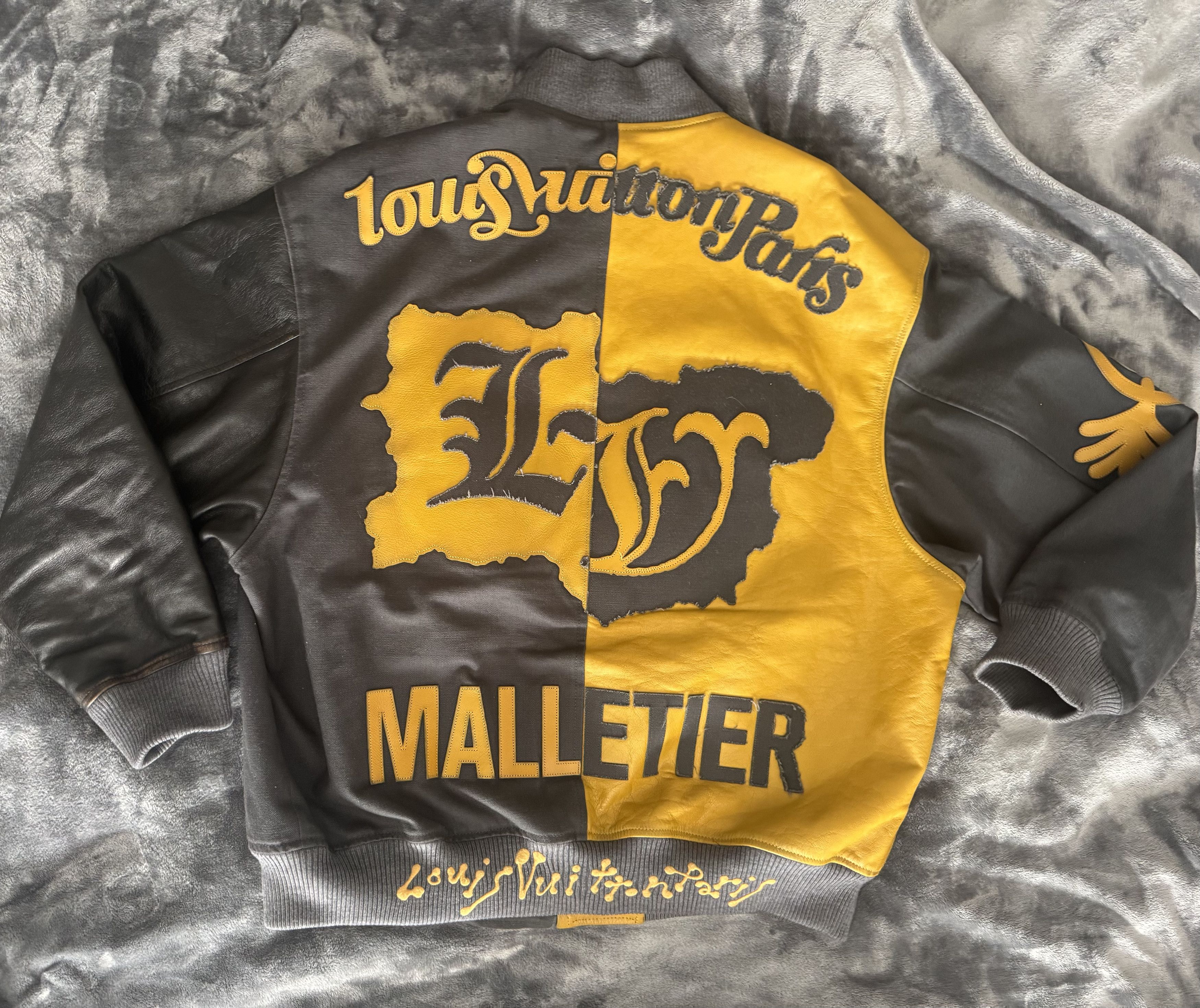Louis Vuitton Louis Vuitton Mix Canvas Leather Bomber - Marigold/Black Size US L / EU 52-54 / 3 - 2 Thumbnail