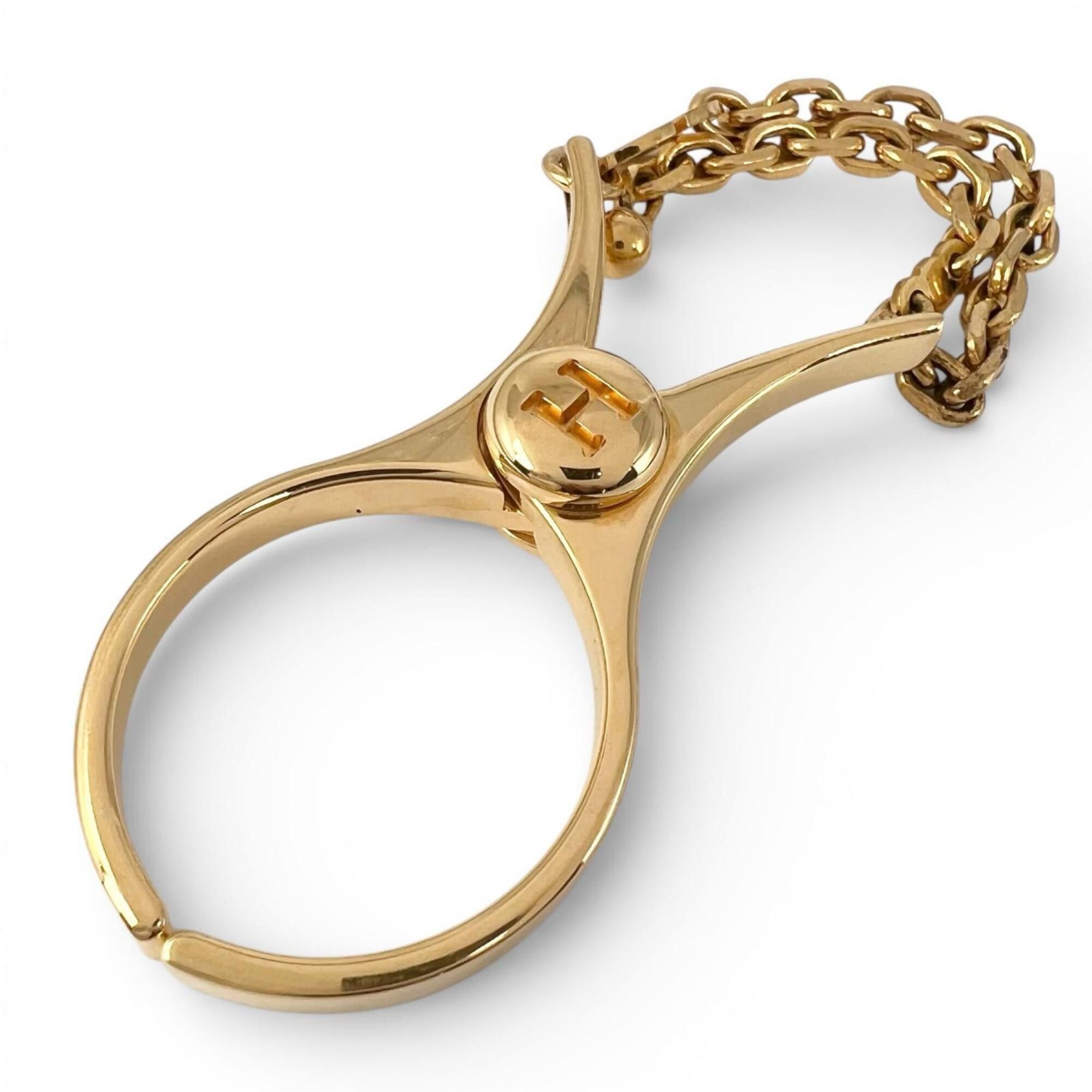 Hermes HERMES Filou H-logo glove holder keychain charm, gold, for women. Size ONE SIZE - 1 Thumbnail