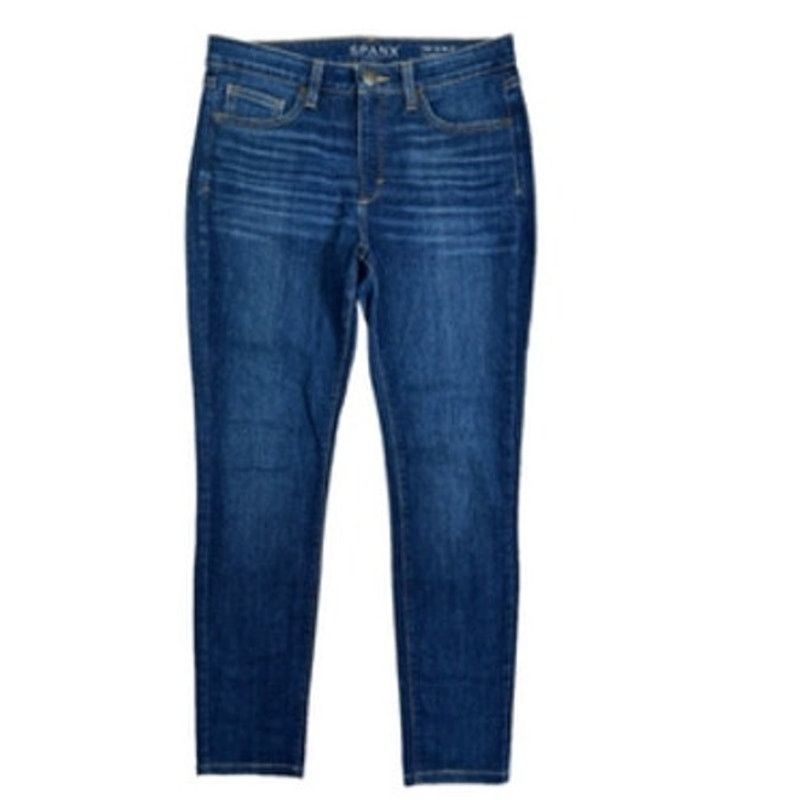 Spanx SPANX The Slim-X Skinny Dark Wash Jean 28 Size 28" / US 6 / IT 42 - 9 Thumbnail