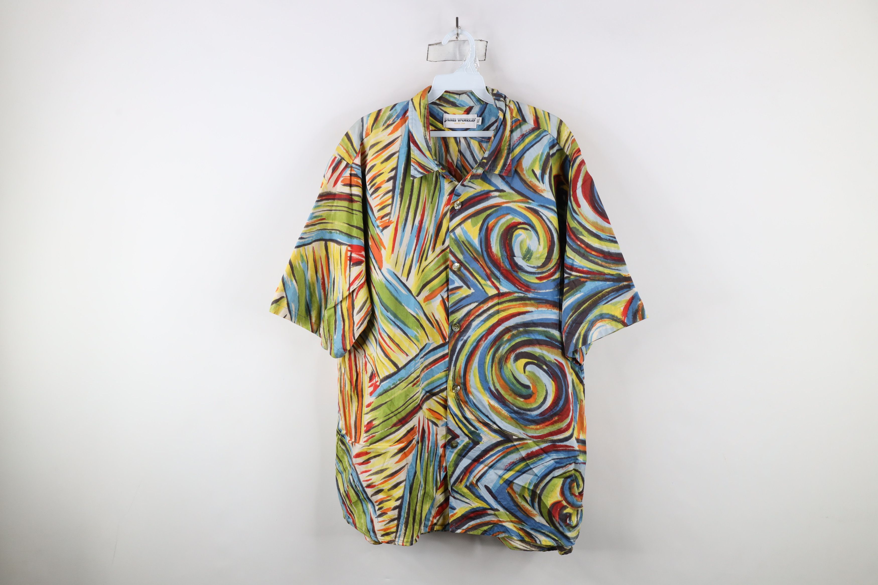 Vintage Vintage 90s Jams World Surf Line Collared Button Shirt USA Size US XL / EU 56 / 4 - 1 Thumbnail