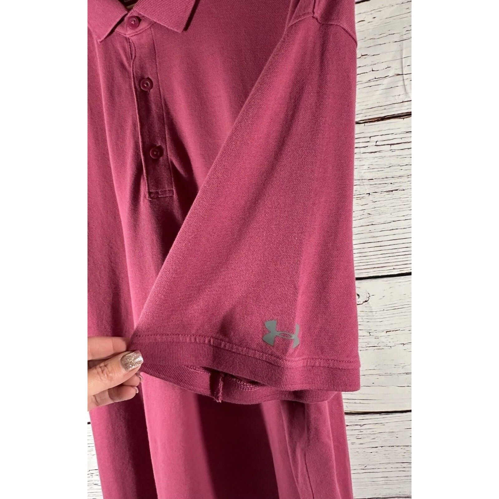 Under Armour Under Armour Heat Gear Polo Shirt Mens 2XL Wine Color Preppy Size US XXL / EU 58 / 5 - 5 Thumbnail