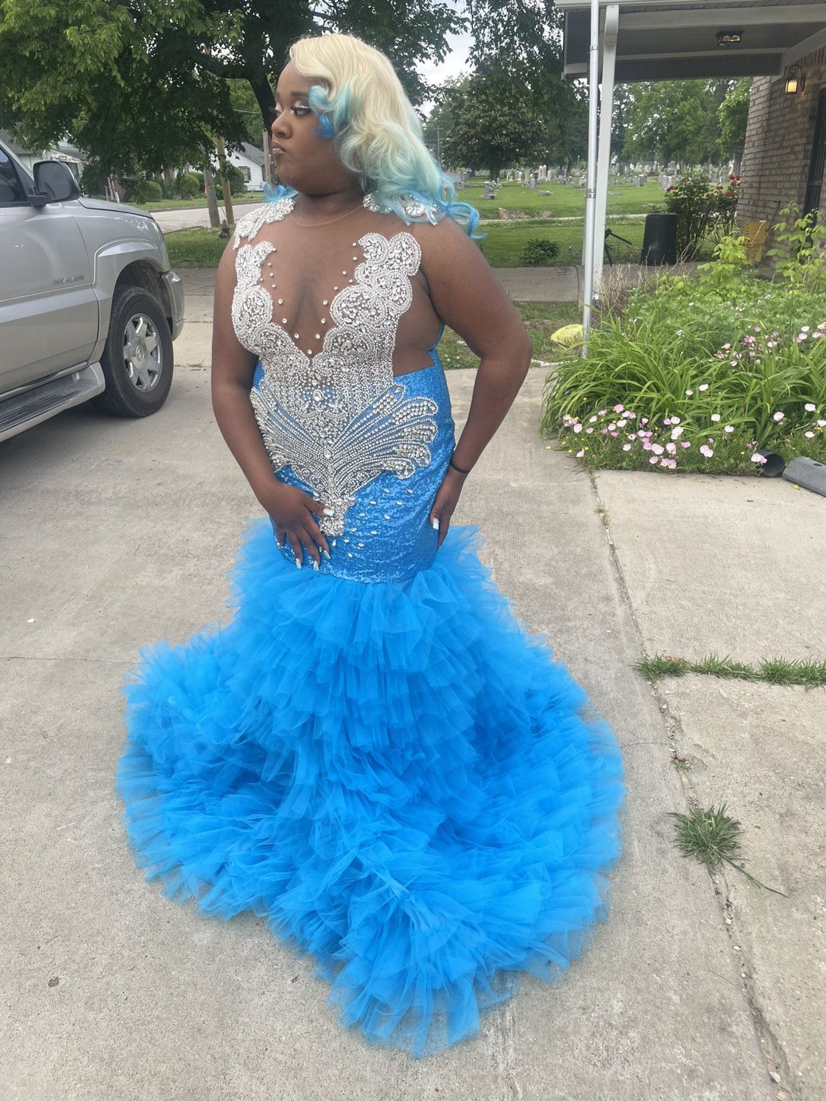 Designer Prom dress Size XXL / US 16-18 / IT 52-54 - 4 Thumbnail