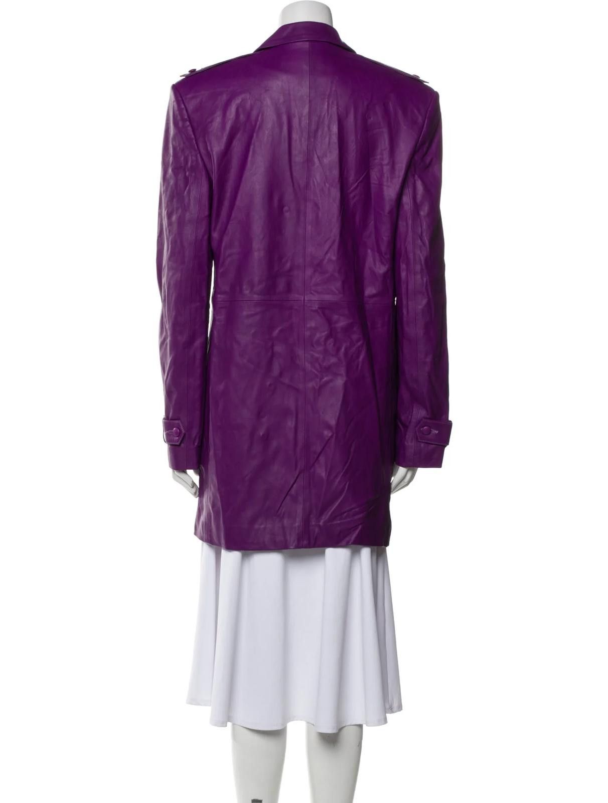 Other Marcell Von Berlin Lavender Leather Evening Jacket Size: M Size M / US 6-8 / IT 42-44 - 3 Thumbnail