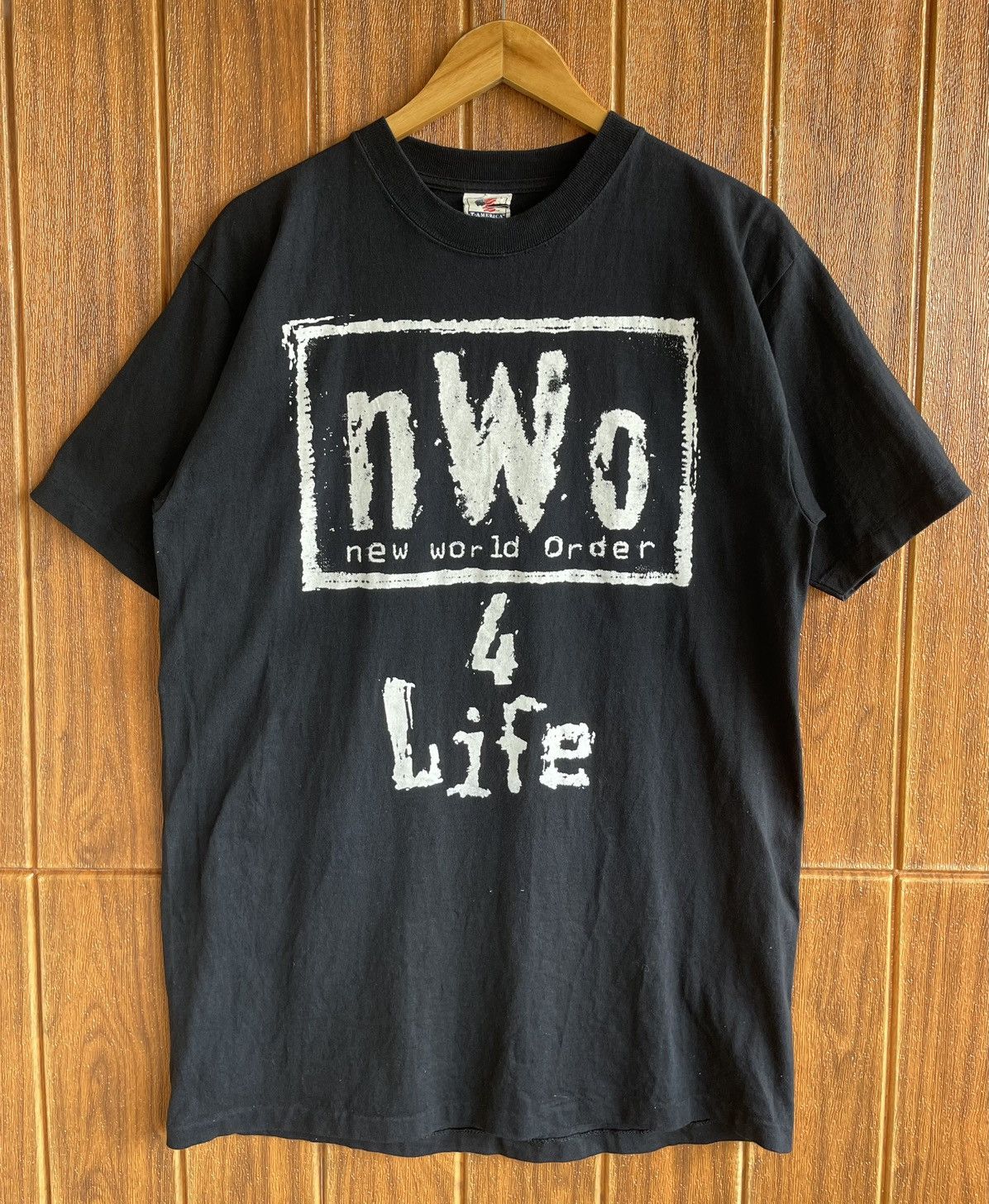 WCW/nWo Vintage’90s🔥New World Order🔥4 Life Wrestling Black Tee Size US L / EU 52-54 / 3 - 1 Thumbnail
