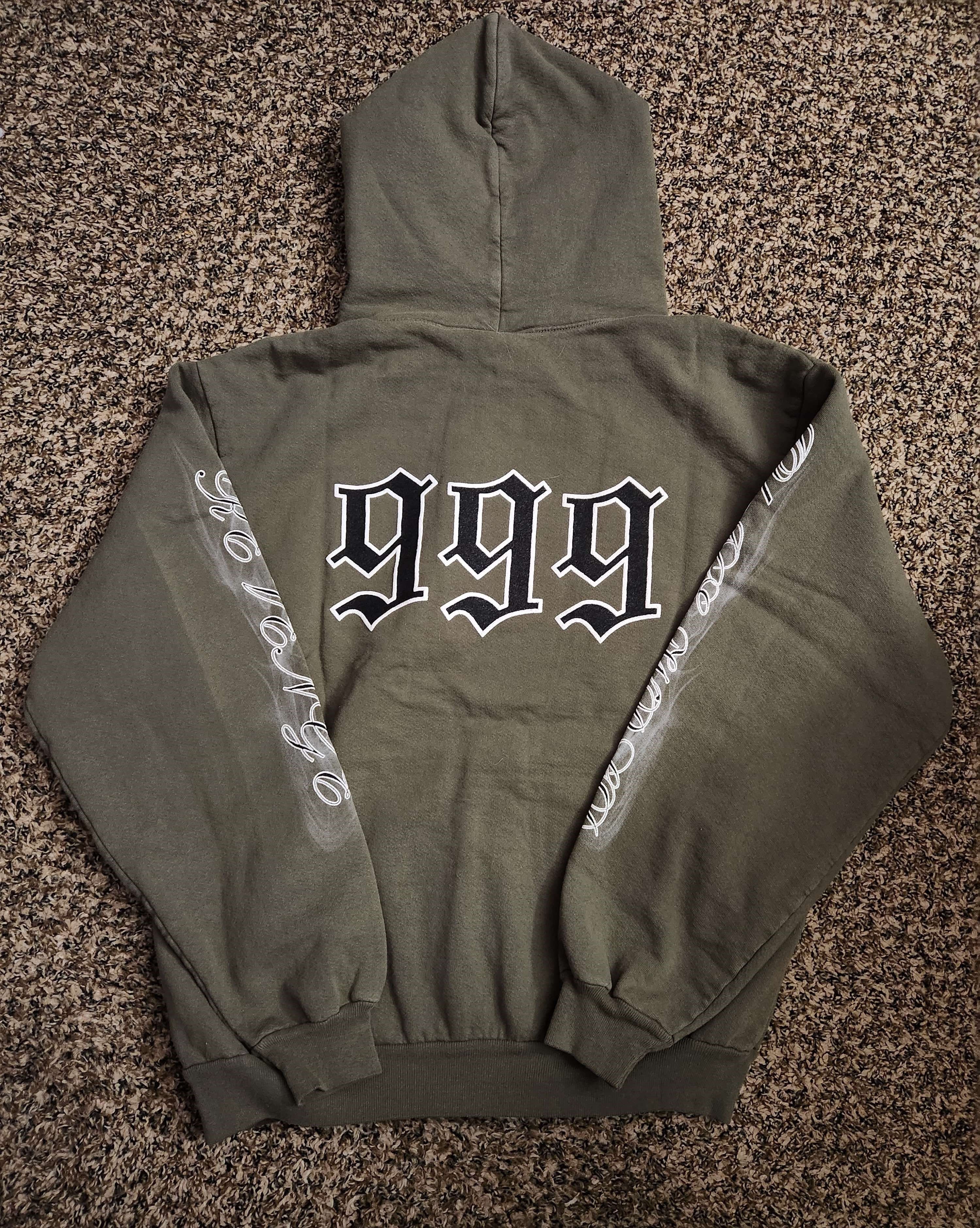 REVENGE × Juice Wrld 999 Graphite Portrait Hoodie｜関送無料 Revenge Juice Wrld Graphite Portrait Hoodie Army Green | Grailed