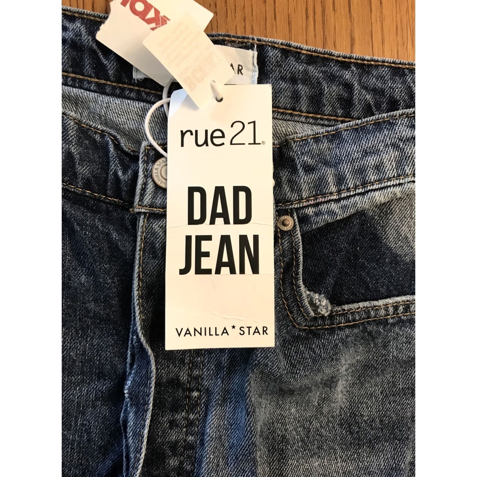 Vintage NWT Vanilla Star Denim Juniors Jeans - Distressed Blue Size 32" / US 10 / IT 46 - 6 Thumbnail