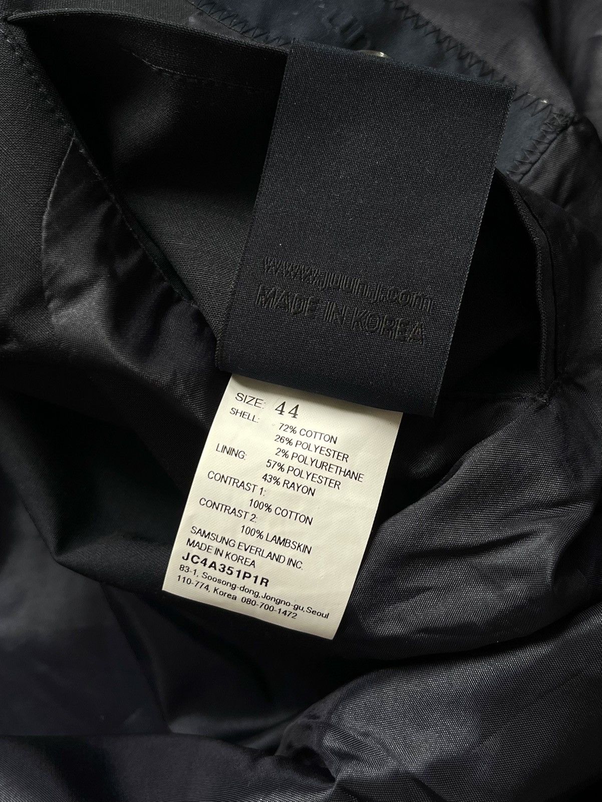 Juun.J Juun.J Leather Accented Navy Bomber Jacket Avant Garde Size US S / EU 44-46 / 1 - 22 Thumbnail