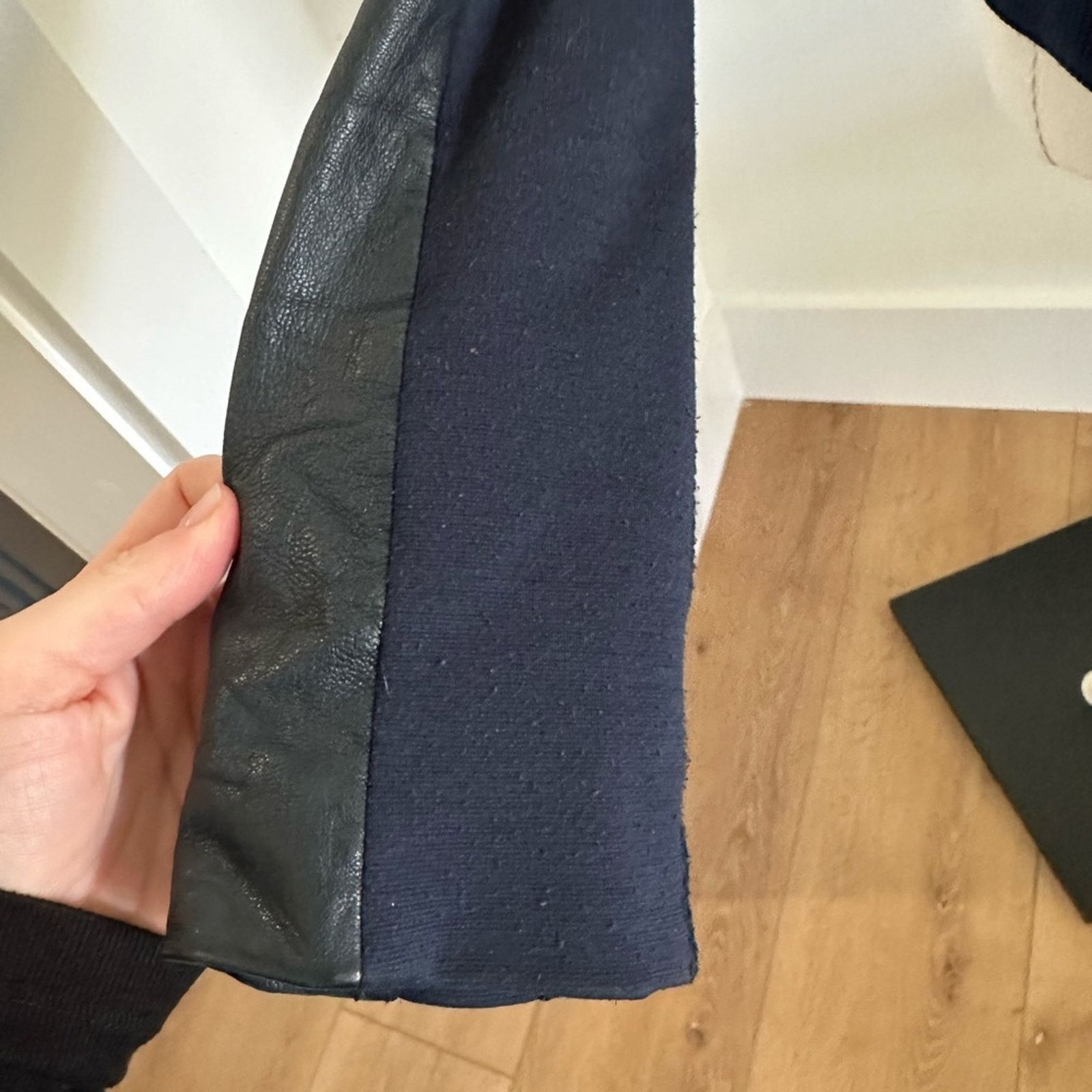 Other RARE Catherine Malandrino Navy Leather Jacket - 4 Size S / US 4 / IT 40 - 4 Thumbnail