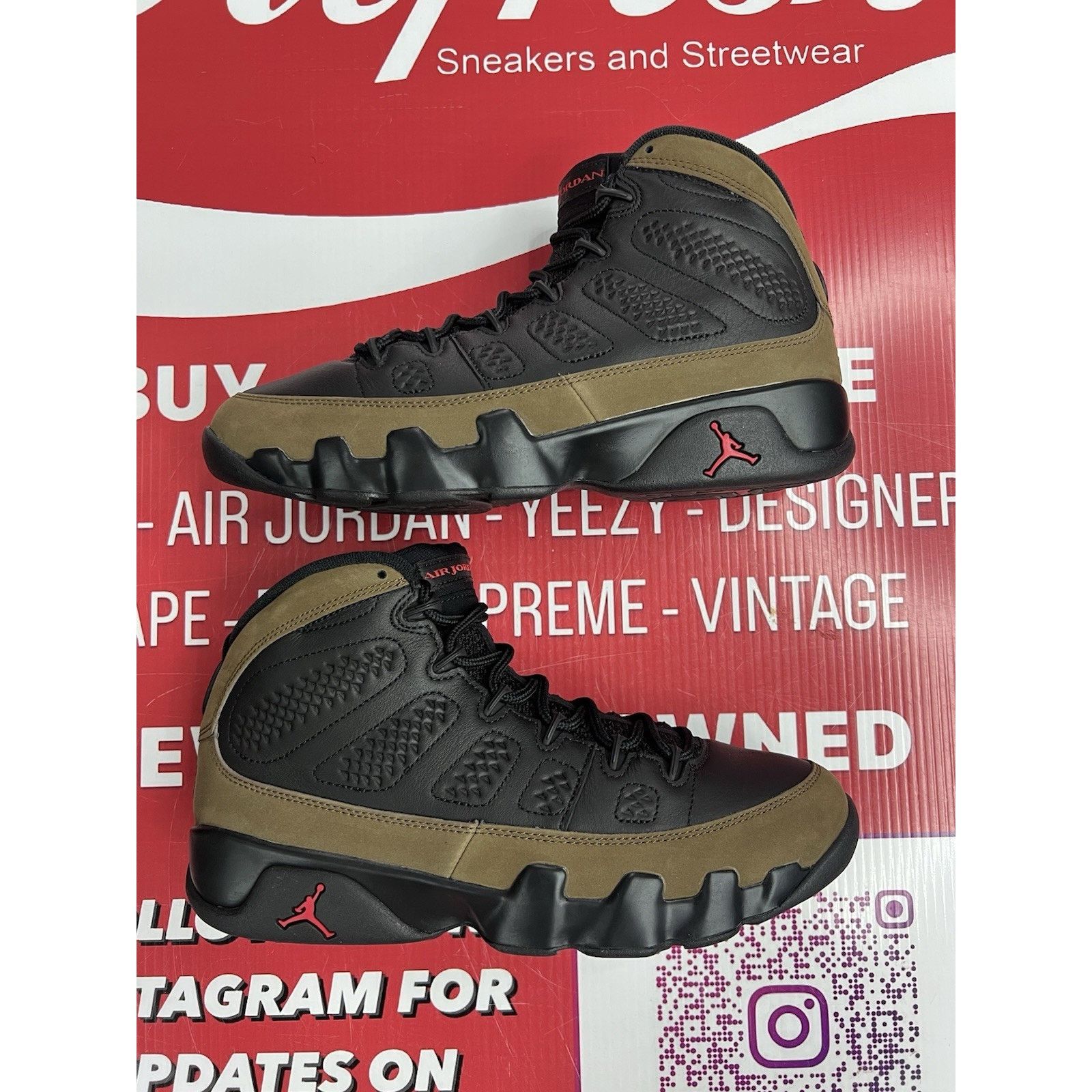 Jordan Brand Air Jordan 9 Retro Olive (2024) Size 8.5 (HV4794-030) Size US 8.5 / EU 41-42 - 2 Thumbnail