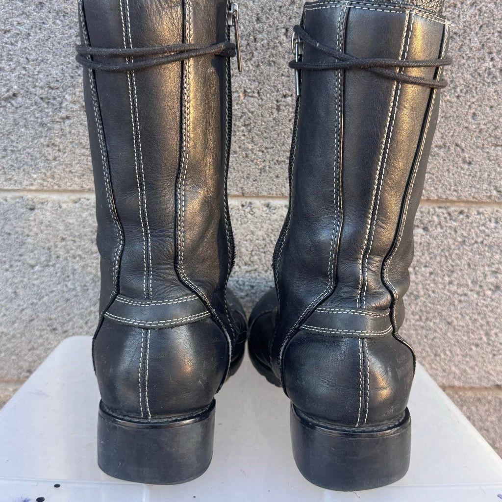 Harley Davidson Harley-Davidson Lace Up Black motorcycle Riding Boots 8.5 Size US 8.5 / IT 38.5 - 7 Thumbnail
