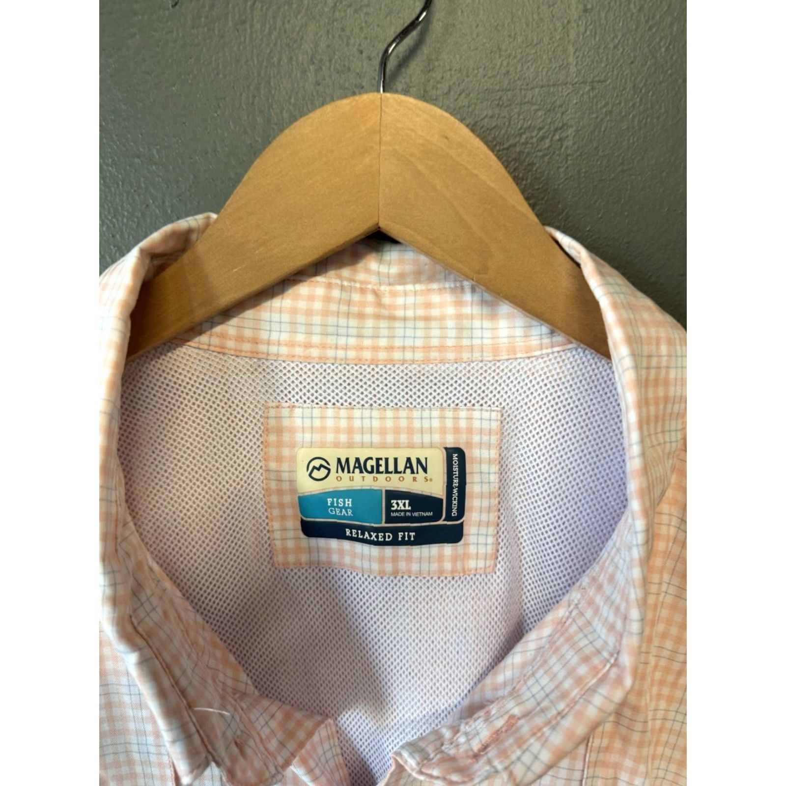 Vintage VINTAGE Magellan Mens Orange Checkered Short Sleeve Button-Up 3XL Pockets Orange Mens Size US 39 - 3 Thumbnail