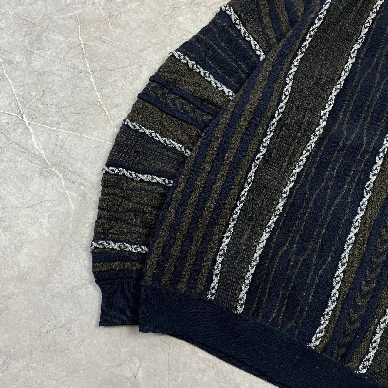 Japanese Brand Wool Knit Sweater 3D Multicolor Coogi Style Mens Size 58 Size US XL / EU 56 / 4 - 4 Thumbnail