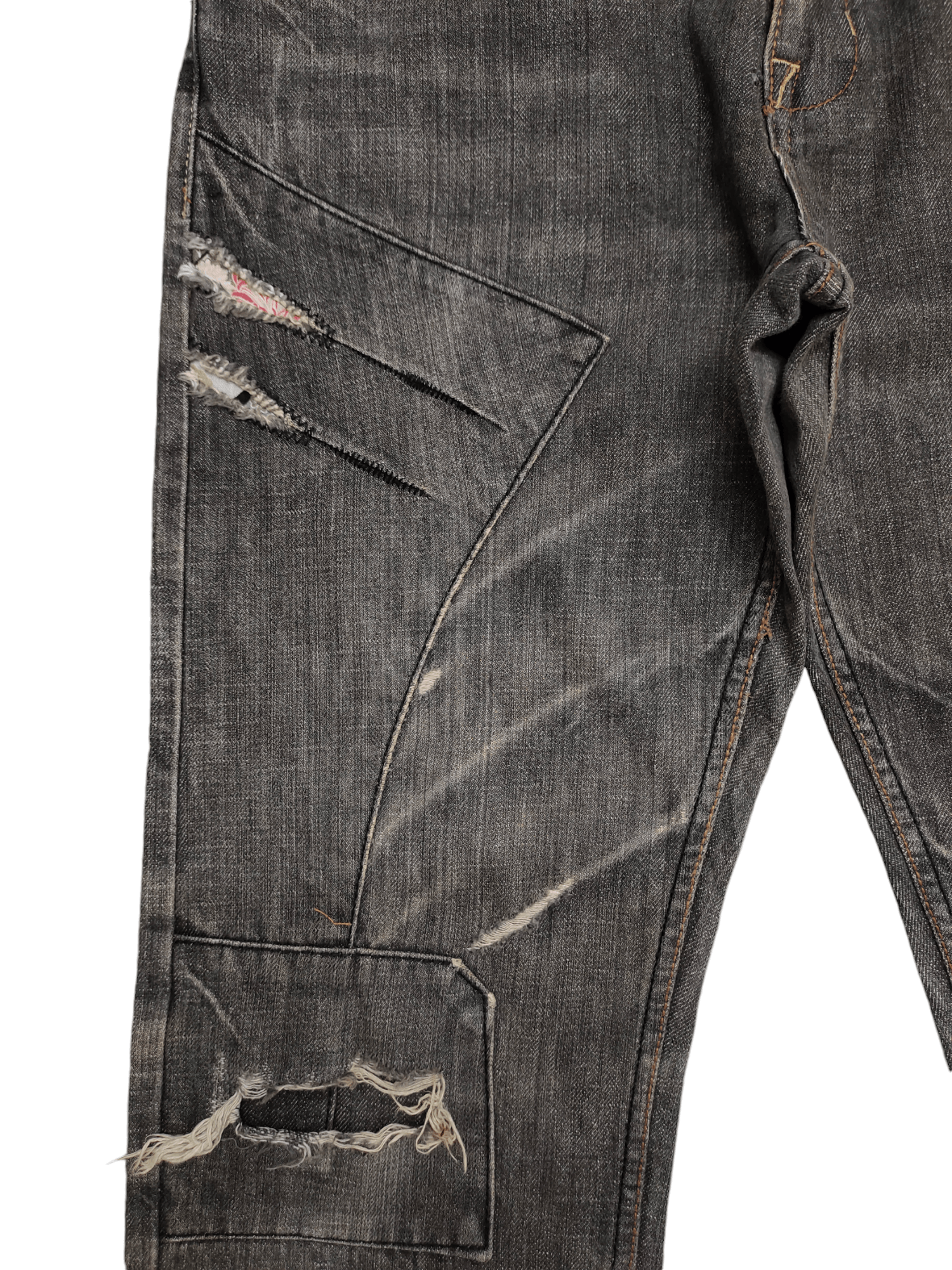 Comme des Garcons × Undercover Vintage Y2k Steen Blue Clawmark Distress Faded Denim Jeans Size US 32 / EU 48 - 5 Thumbnail