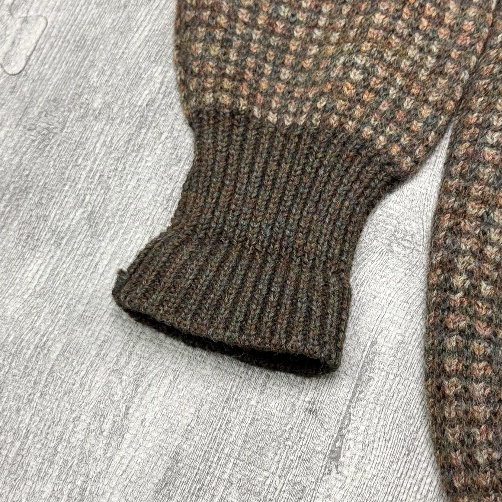 Vintage VTG Boston Traders Mens Waffle Knit Heathered Shawl Collar Sweater 100% Wool L Size US L / EU 52-54 / 3 - 5 Thumbnail