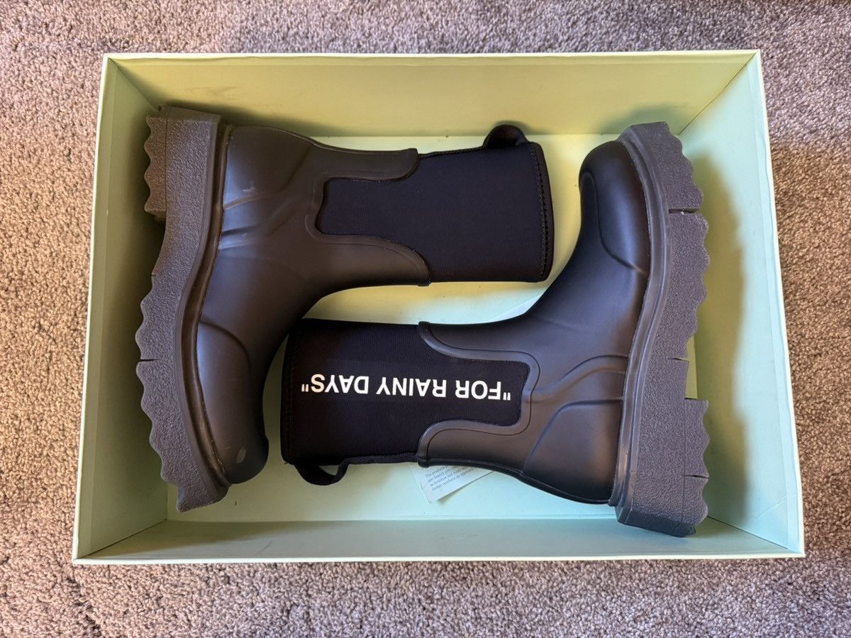 Off-White Rubber Rain Boots Size US 6 / IT 36 - 14 Thumbnail
