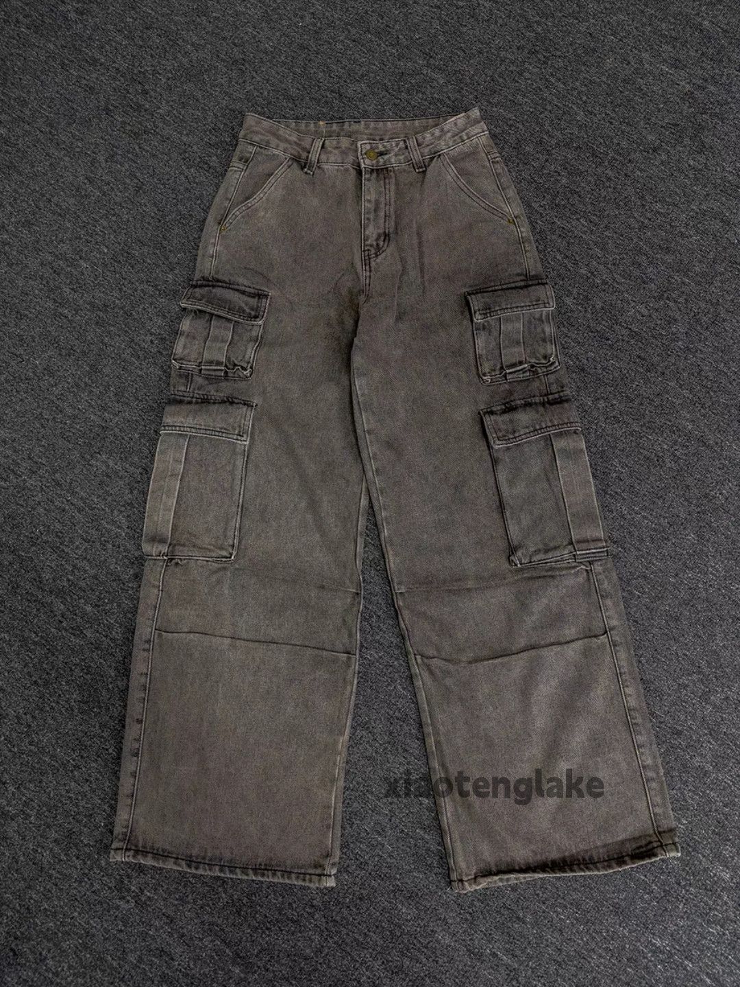 Jean Unisex outdoor utility loose baggy skate cargo jeans Size US 32 / EU 48 - 5 Thumbnail