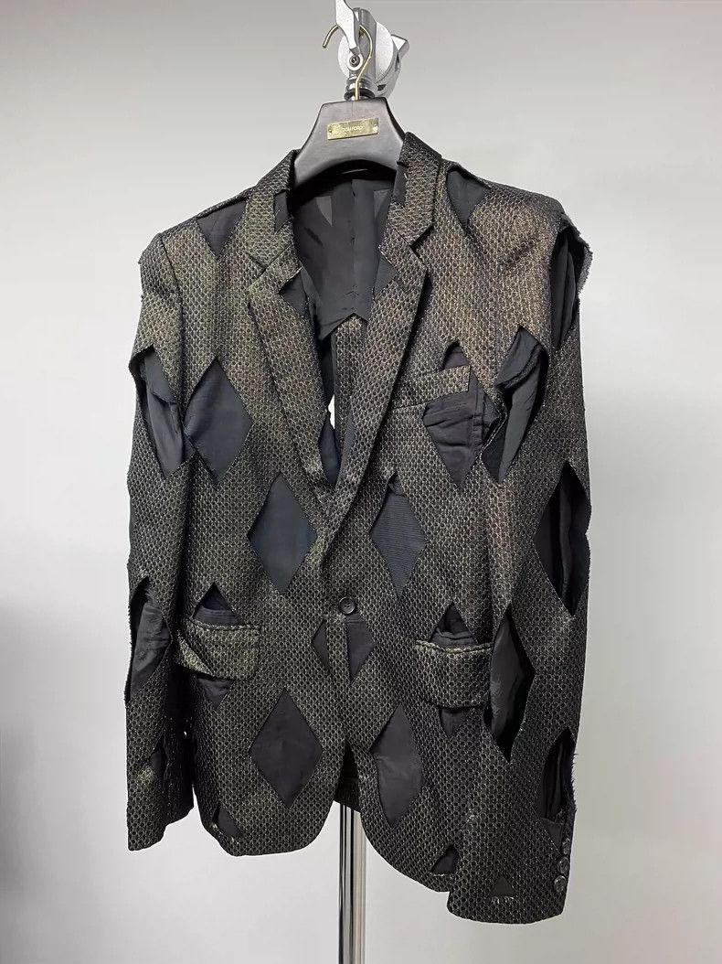 Comme des Garcons Comme Des Garcons Diamond cutout suit jacket Size US M / EU 48-50 / 2 - 1 Thumbnail