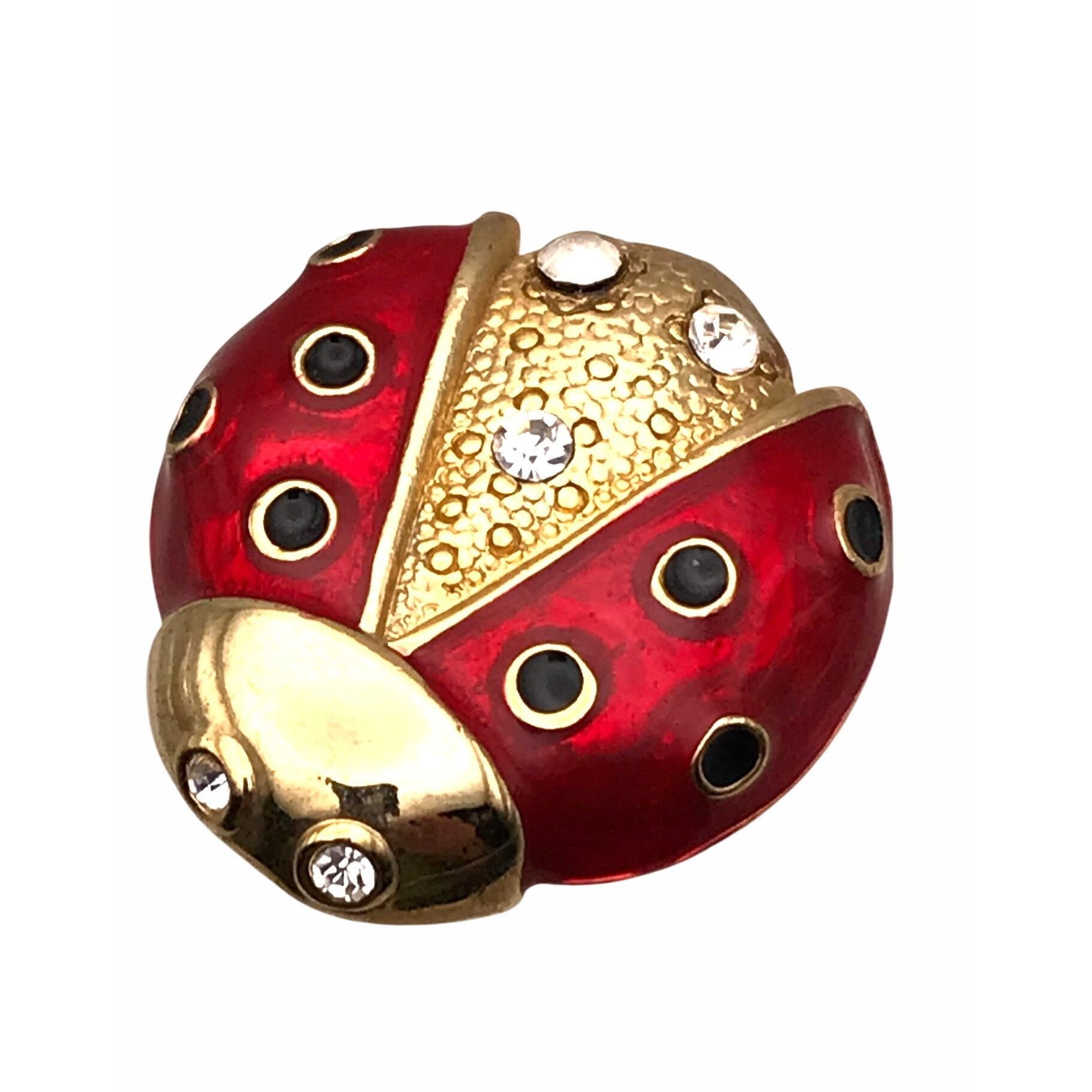 Vintage Vintage Lady Bug Ladybug Brooch signed AAI Scarf Red Bla Size ONE SIZE - 1 Thumbnail