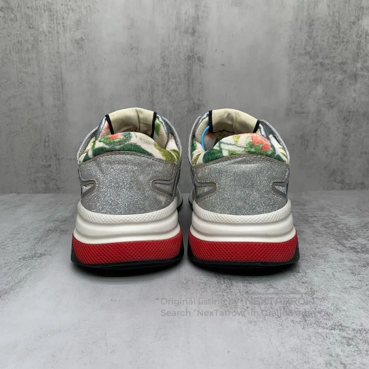 Gucci gucci ultrapace silver glitter sneakers size 37.5. Size US 7.5 / EU 40-41 - 5 Thumbnail