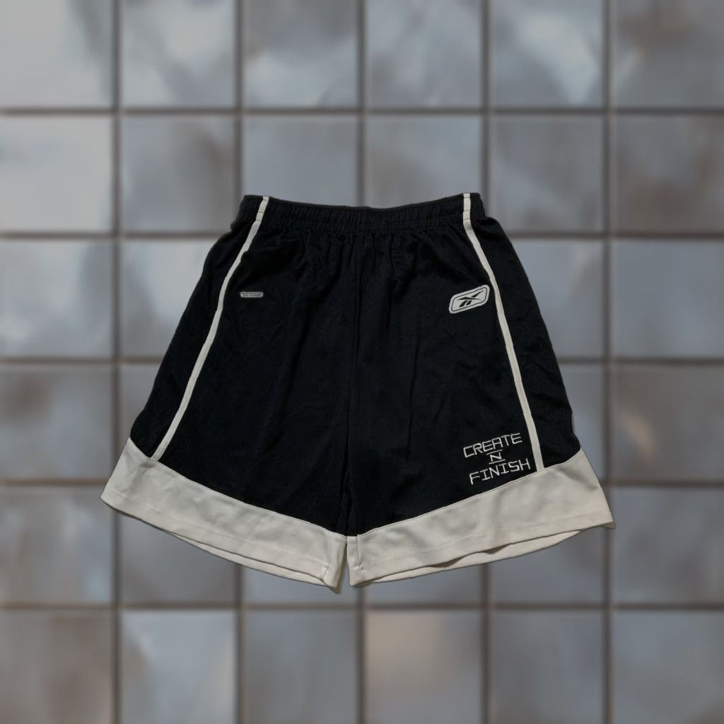Reebok VINTAGE Reebok Shirts & Skins Create N’ Finish Basketball 8” Shorts Sz. M Black Mens Athletic Activewear 2000s Size US M / EU 48-50 / 2 - 1 Thumbnail