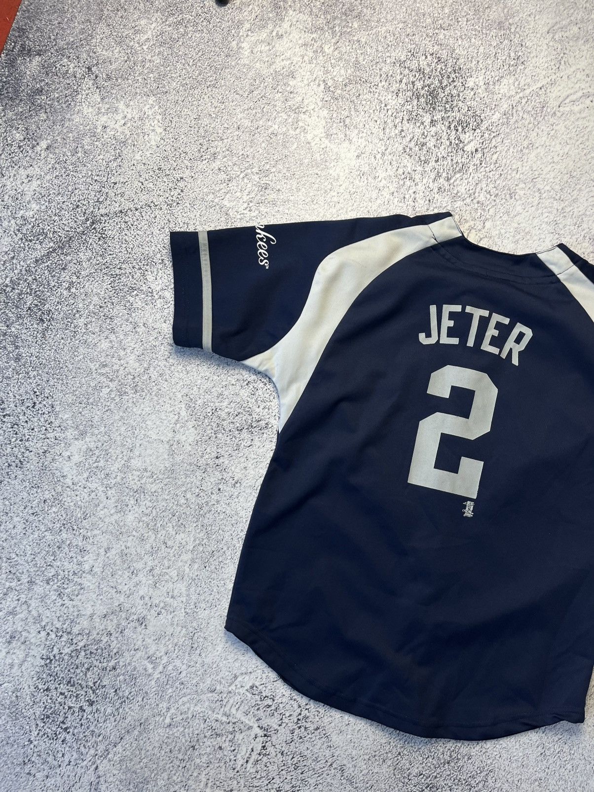 New York Yankees Vintage Adidas New York Yankees Junior Jersey #2 Jeter Size US XS / EU 42 / 0 - 14 Thumbnail