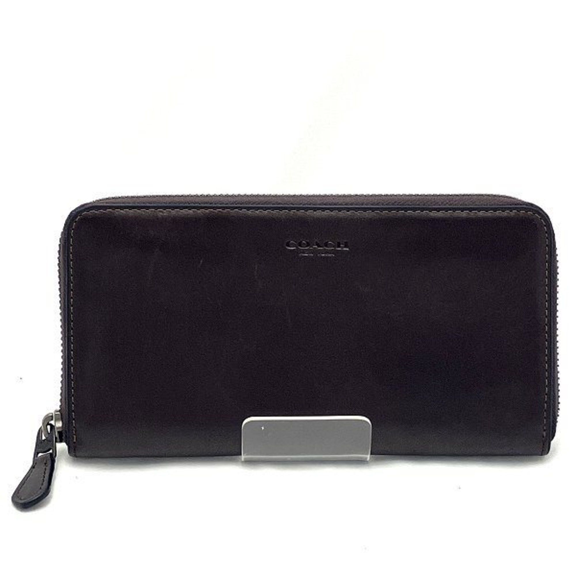 Coach Coach 5014 Round Leather Brown Long Wallet for Men and Women Size ONE SIZE - 1 Thumbnail